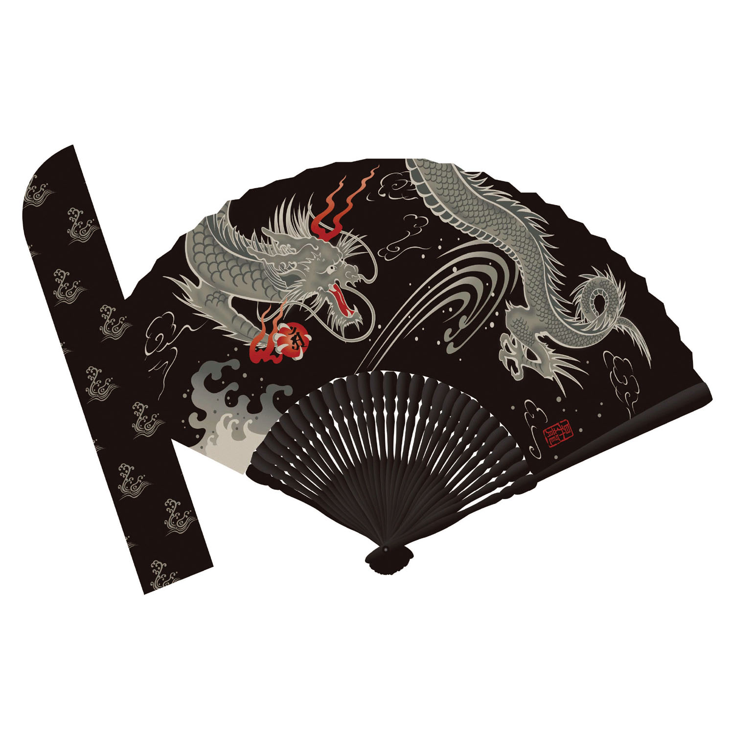 【2026年3月17日より価格変更】扇子袋付セット 昇龍 - 画像1