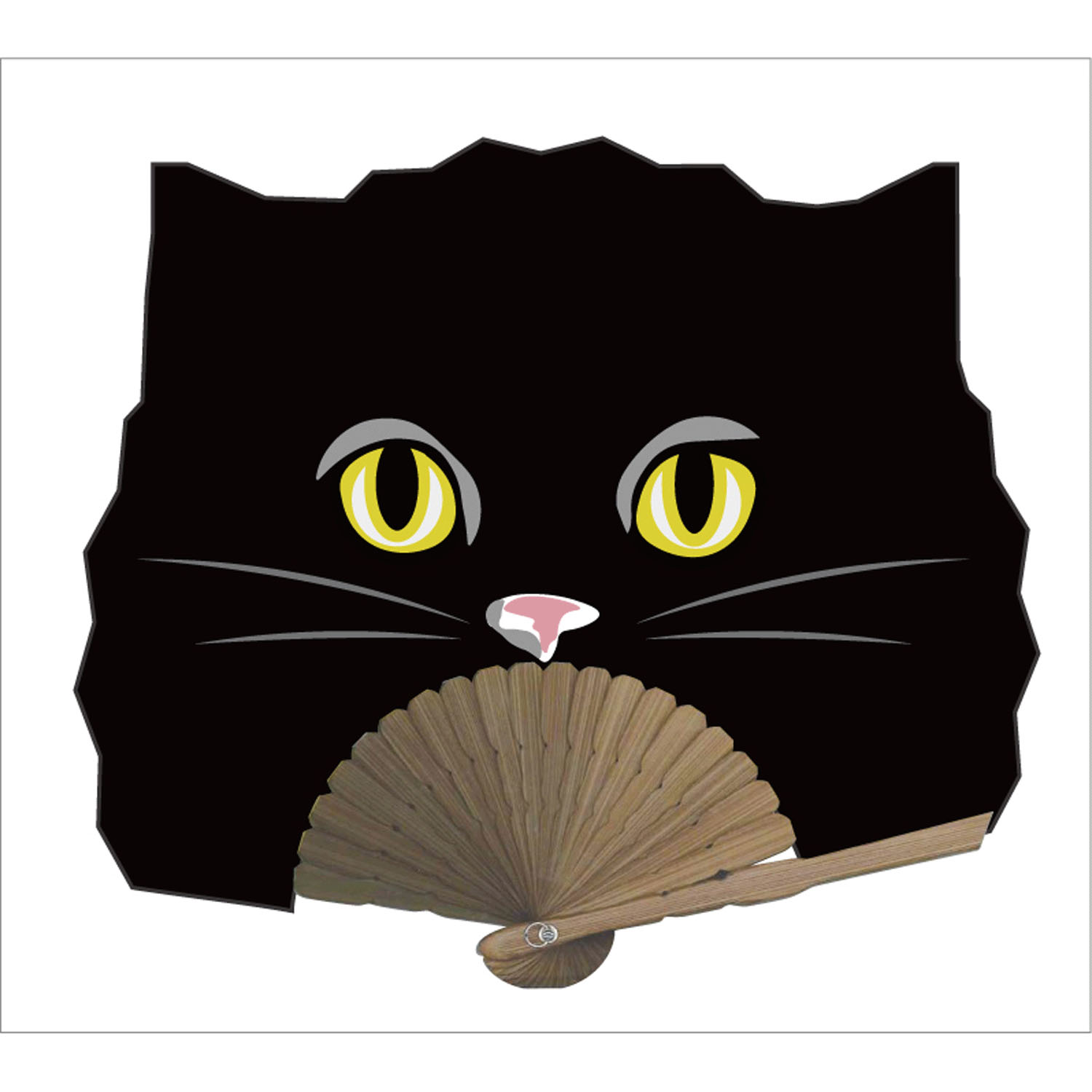 2026NATTI扇子 黒猫