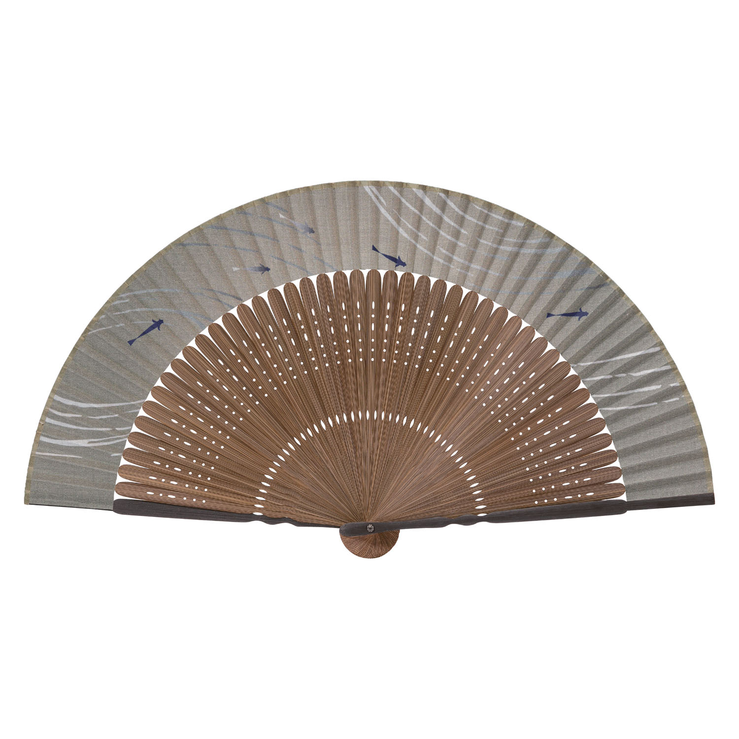 紳士扇子 涼遊ベージュ - 画像1