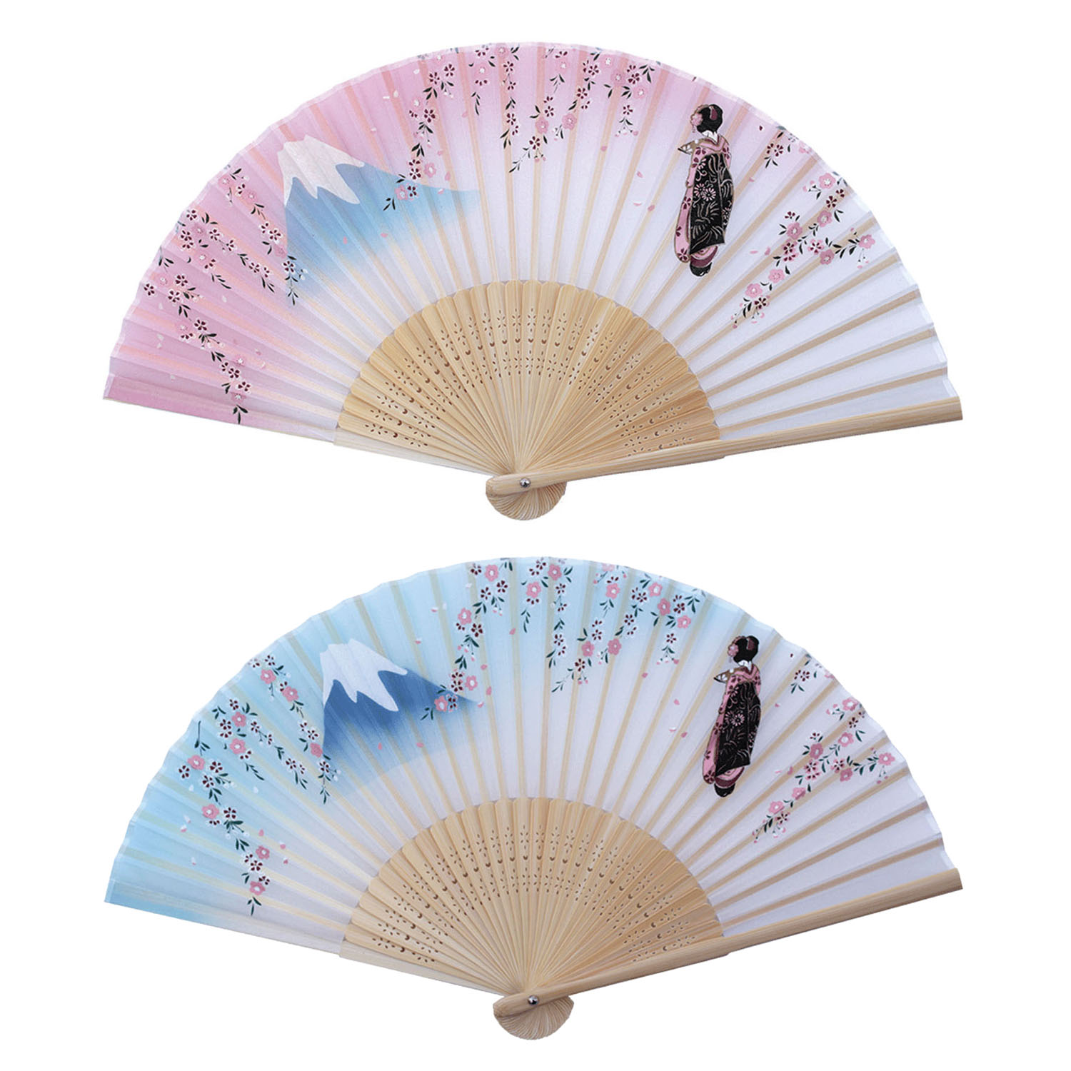 婦人扇子富士舞妓 - 画像1