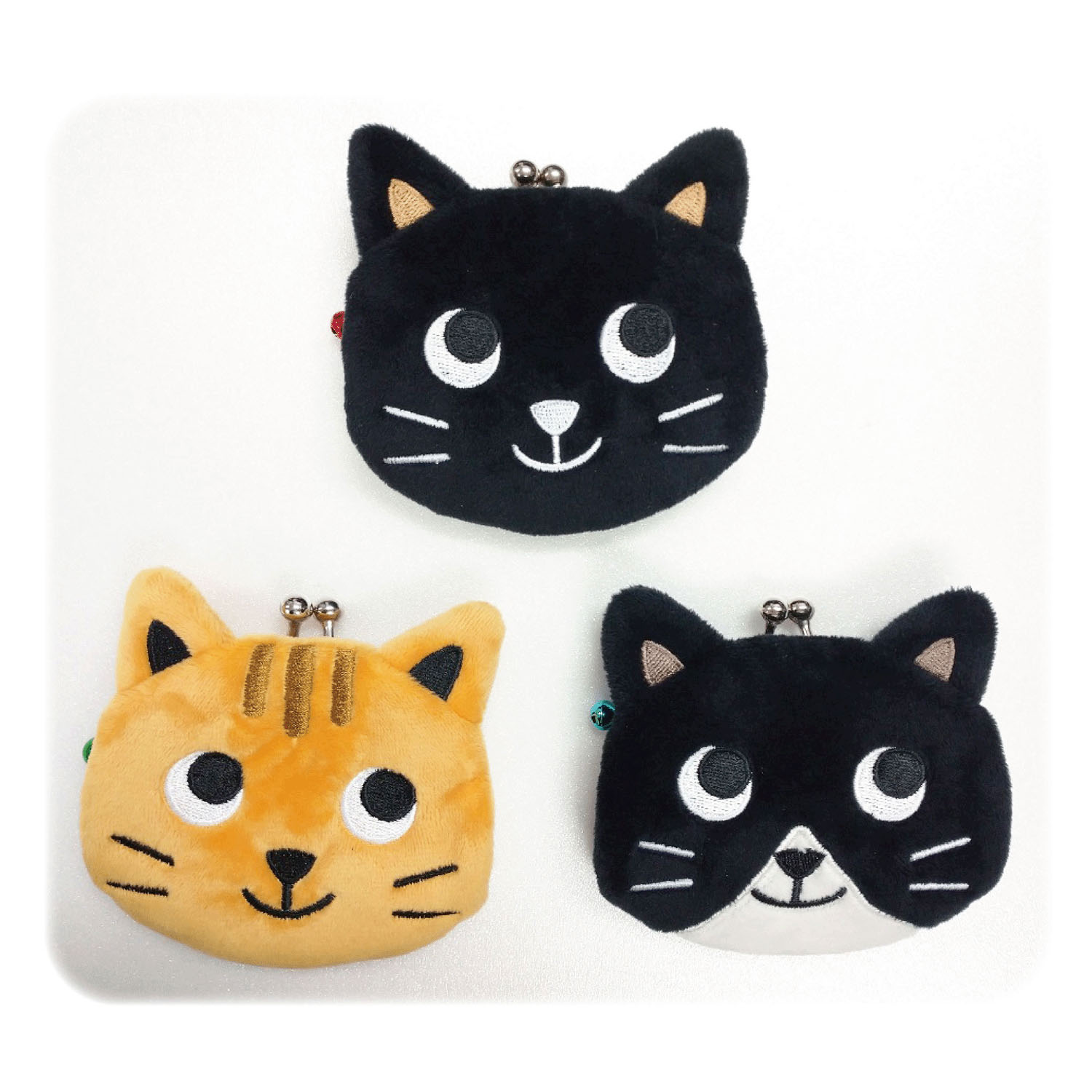 ぬいぐるみがま口 ハチワレ - 画像3