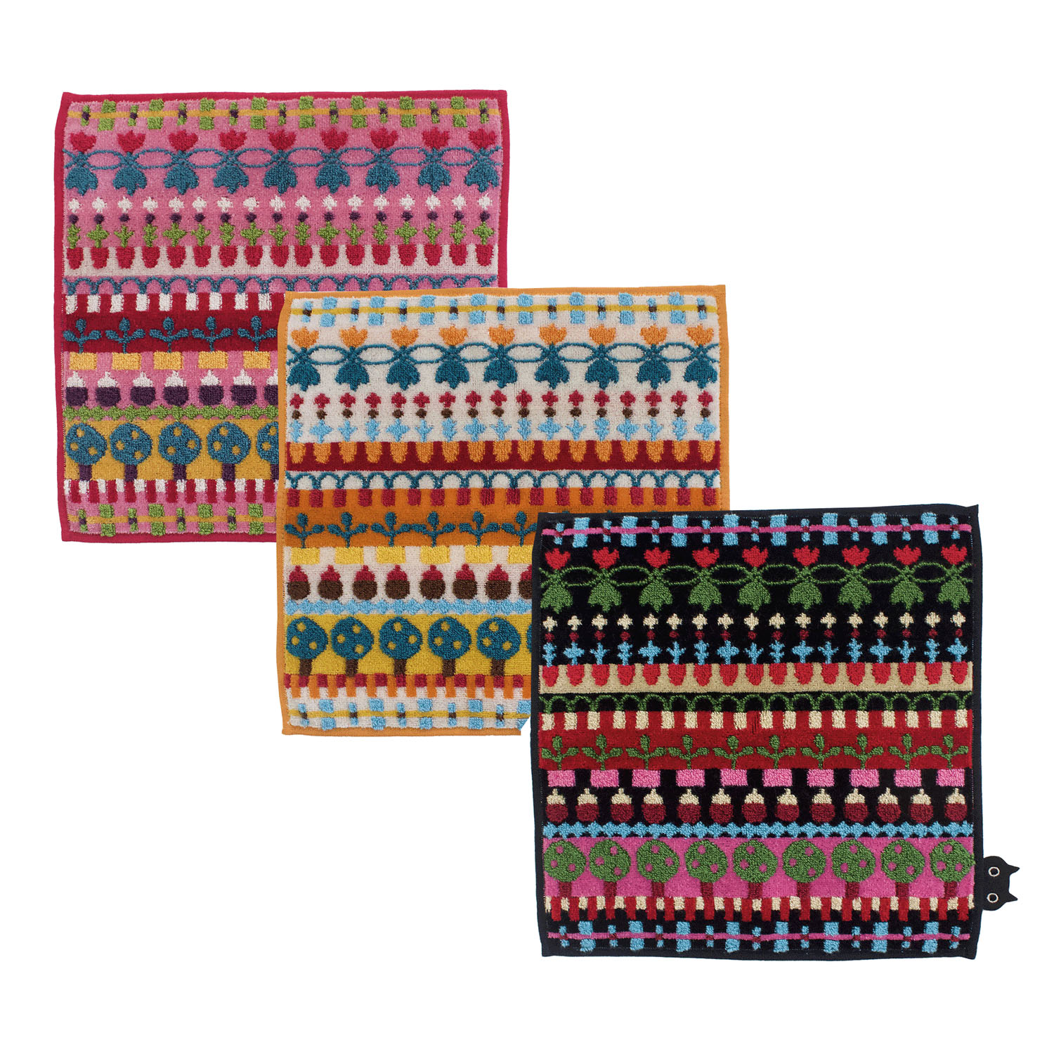 【ブラック・ピンクはメーカー廃盤】MEMEタオルハンカチガーデン