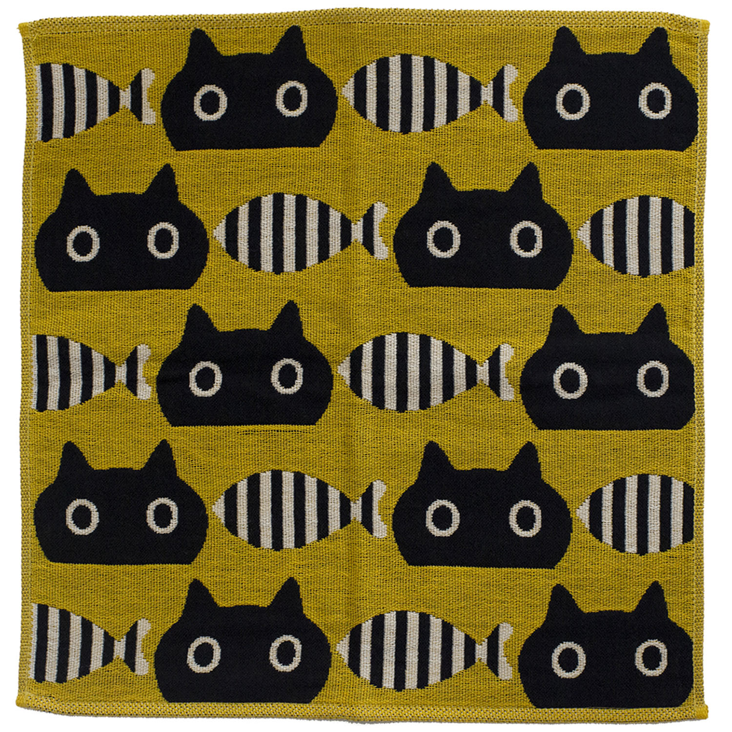 MEME3重ガーゼハンカチ MEMEとお魚 - 画像3