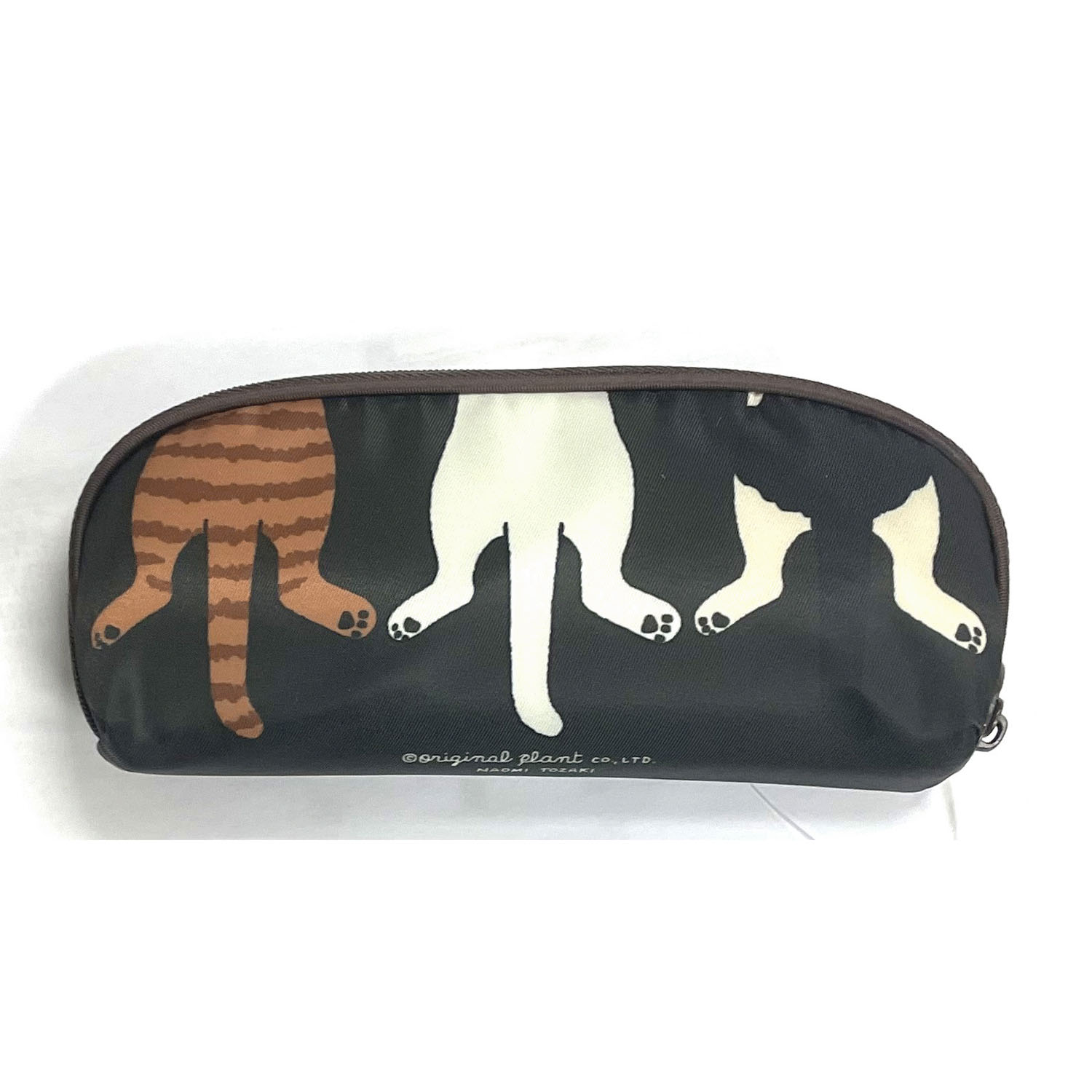 タルティーヌ眼鏡ケース ぶら下がり猫 ダークオリーブ - 画像2