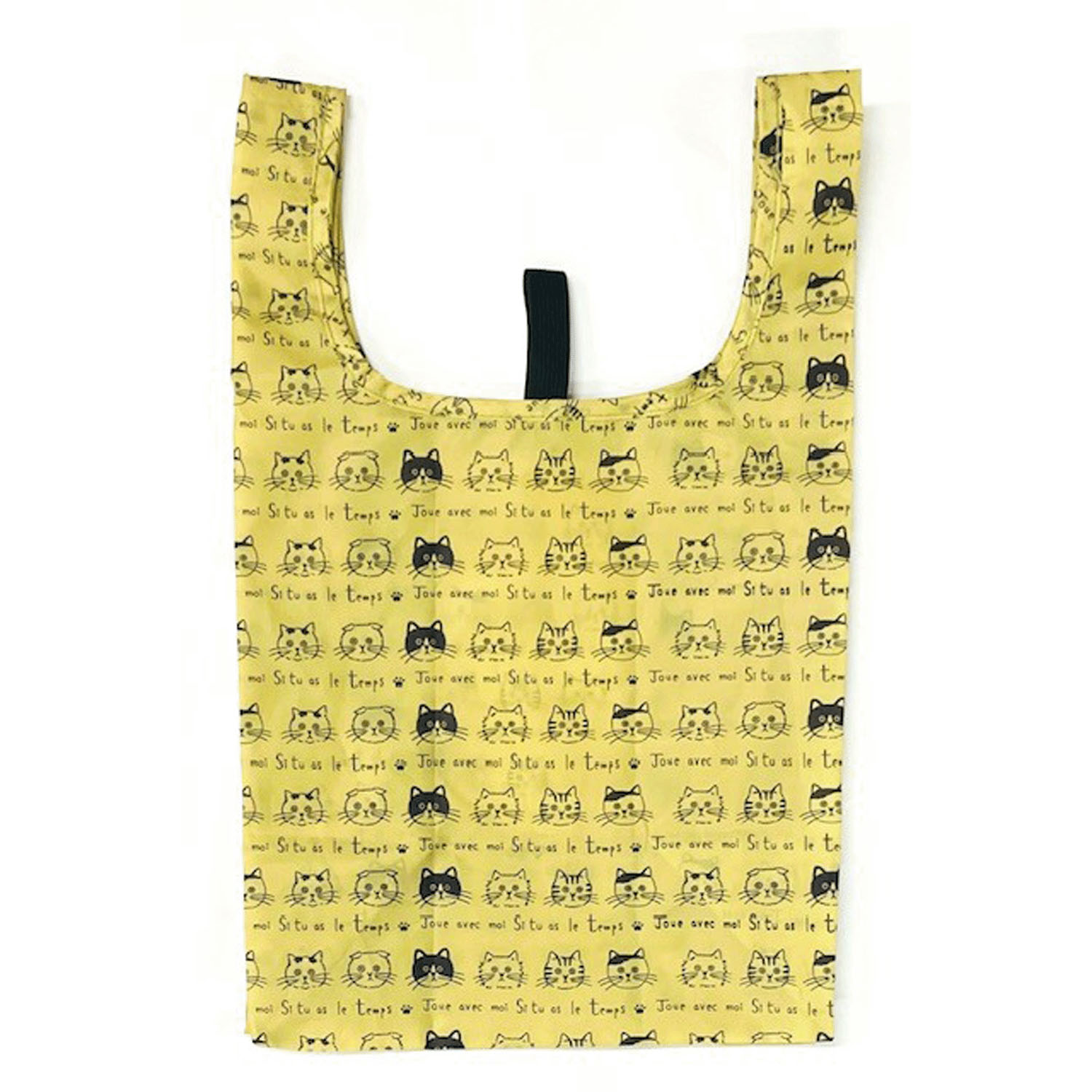 タルティーヌコンビニバッグ お顔がいっぱい イエロー - 画像1