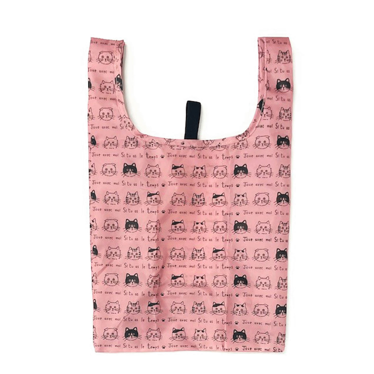 タルティーヌコンビニバッグ お顔がいっぱい ピンク