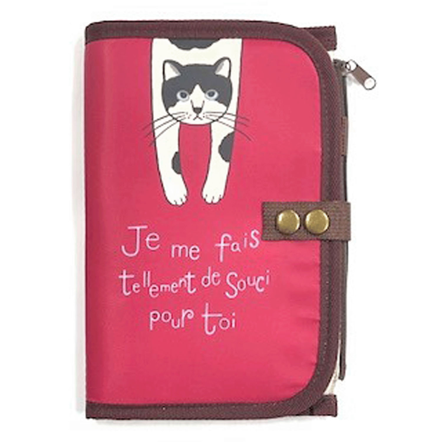 タルティーヌマルチケース ぶら下がり猫 ワイン - 画像1