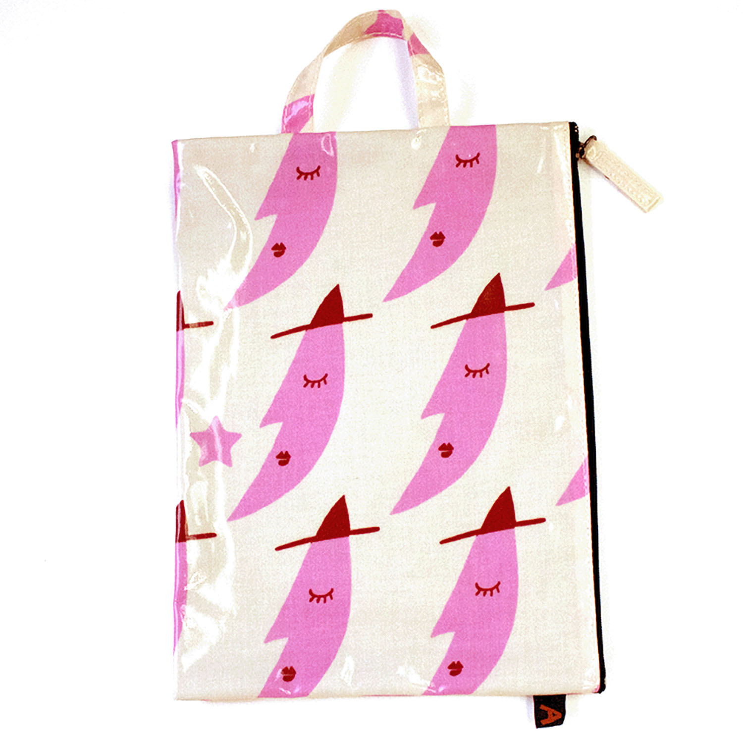 マタノアツコ フラットポーチ ピンクの三日月 - 画像2