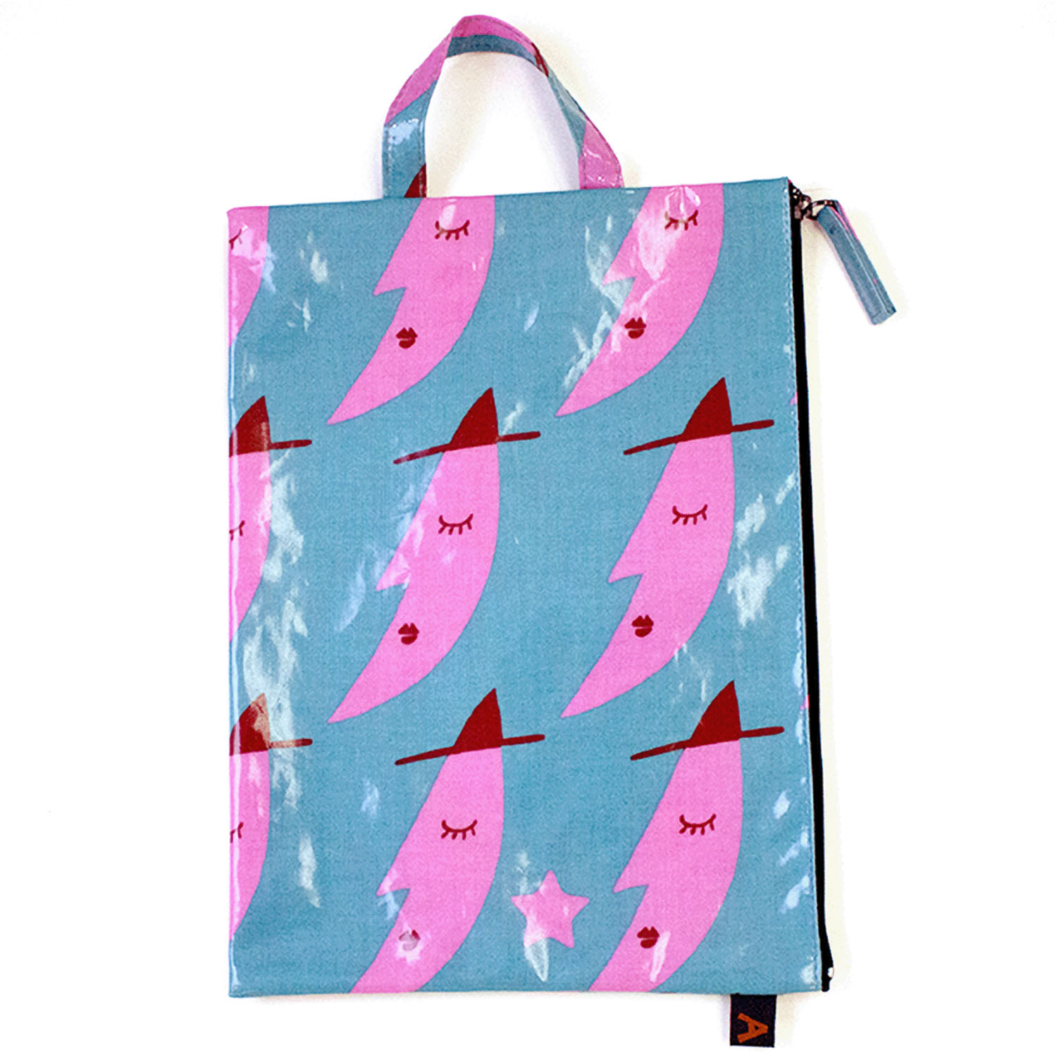 マタノアツコ フラットポーチ ピンクの三日月 - 画像4