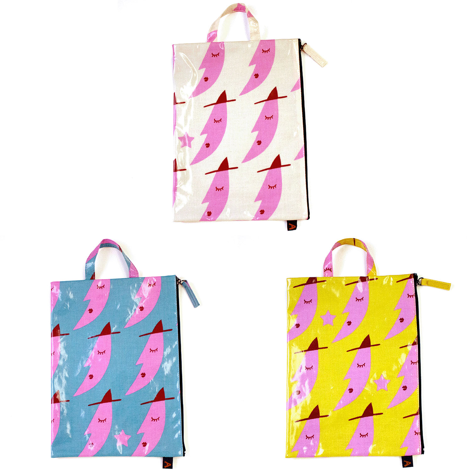 マタノアツコ フラットポーチ ピンクの三日月