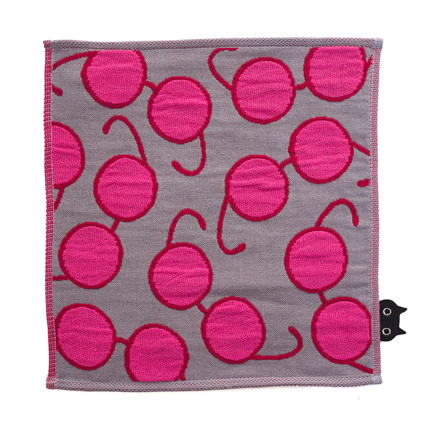 三重ガーゼミニハンカチ メガネ