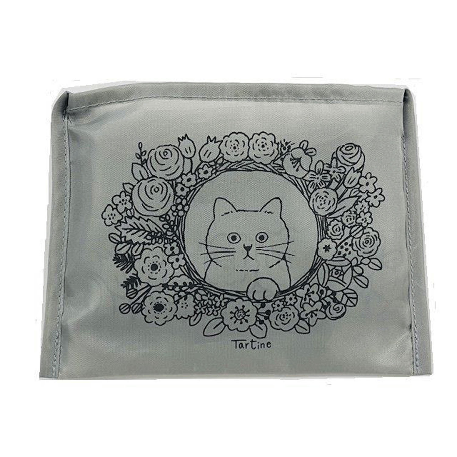 タルティーヌ横型エコバッグ グレー - 画像2