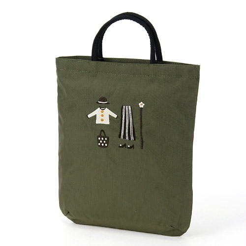 ATSUKO MATANO 刺繍バッグ クローゼット カーキ