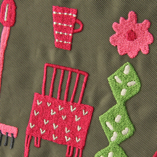 ATSUKO MATANO 刺繍ポーチホリディカーキ - 画像4