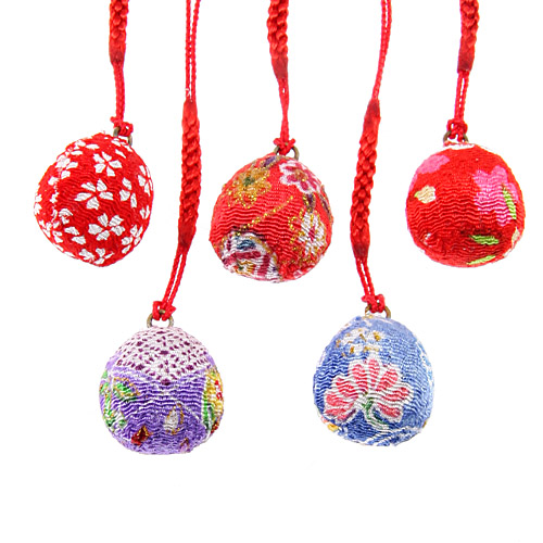 縮緬水琴鈴根付 - 画像1