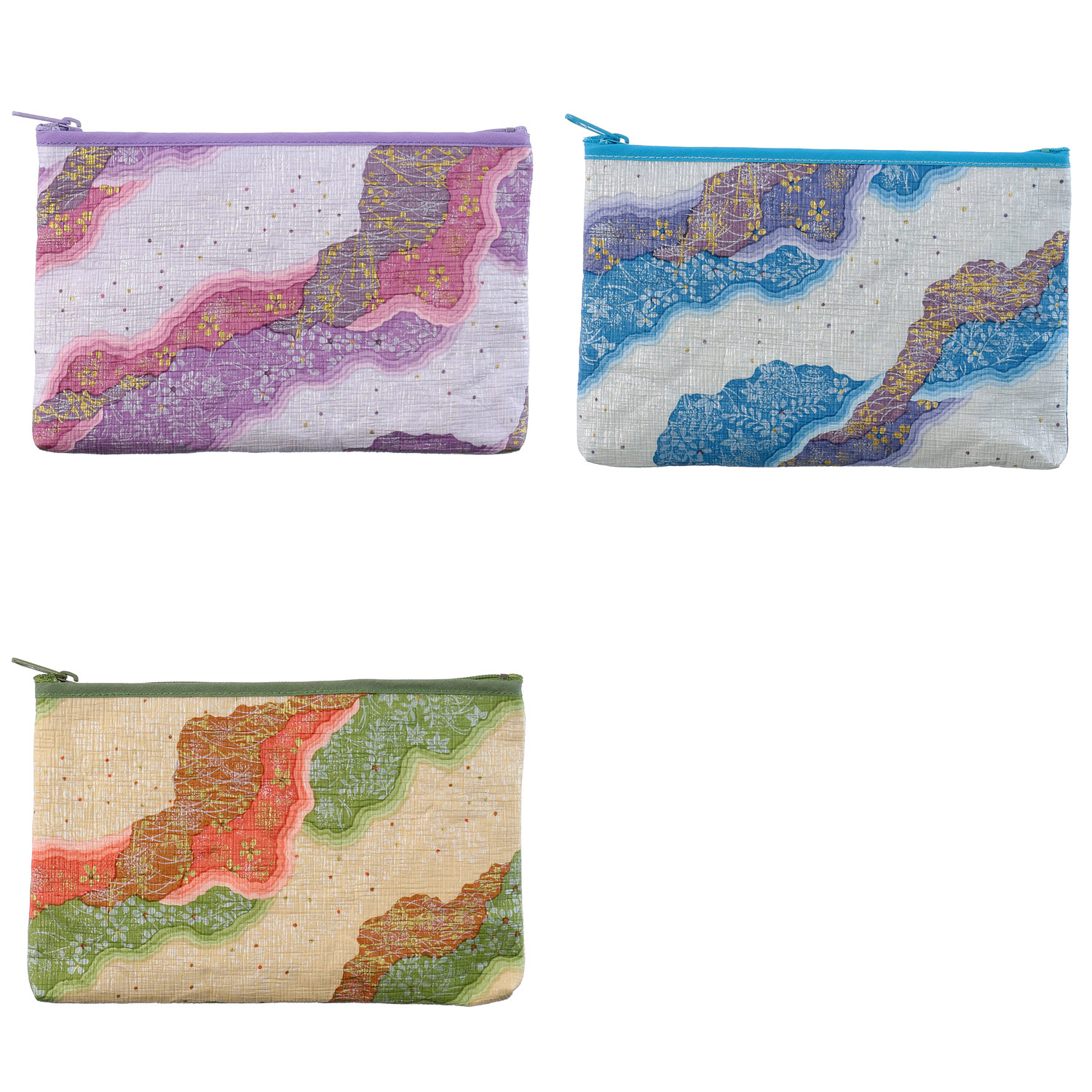 京友禅紙 伊勢集縮みふらっとポーチ