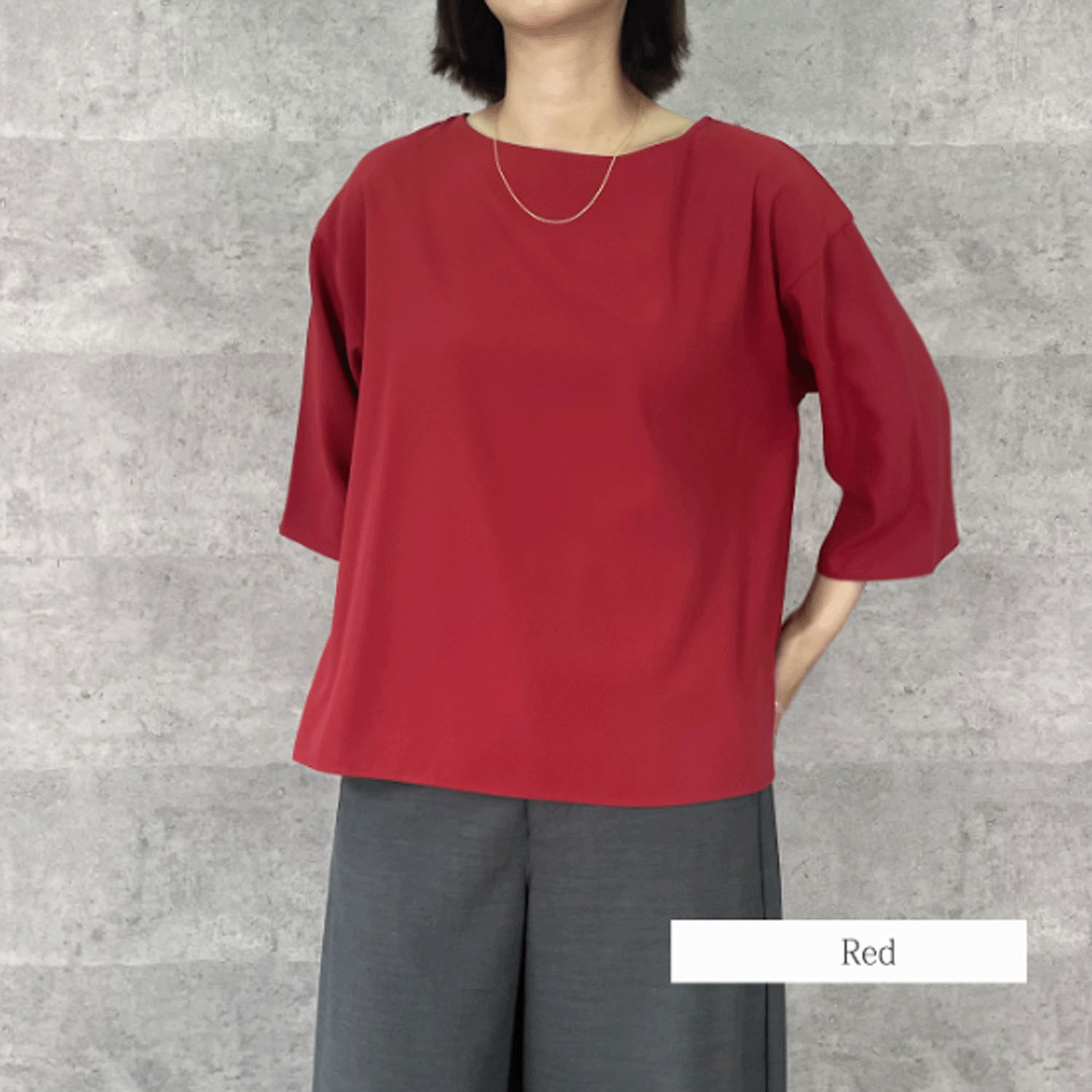 Anna Kerry 7分袖デシンブラウス - 画像8