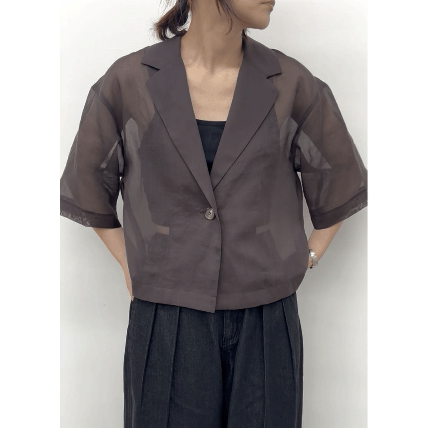 cloche 5分袖シアージャケット - 画像1