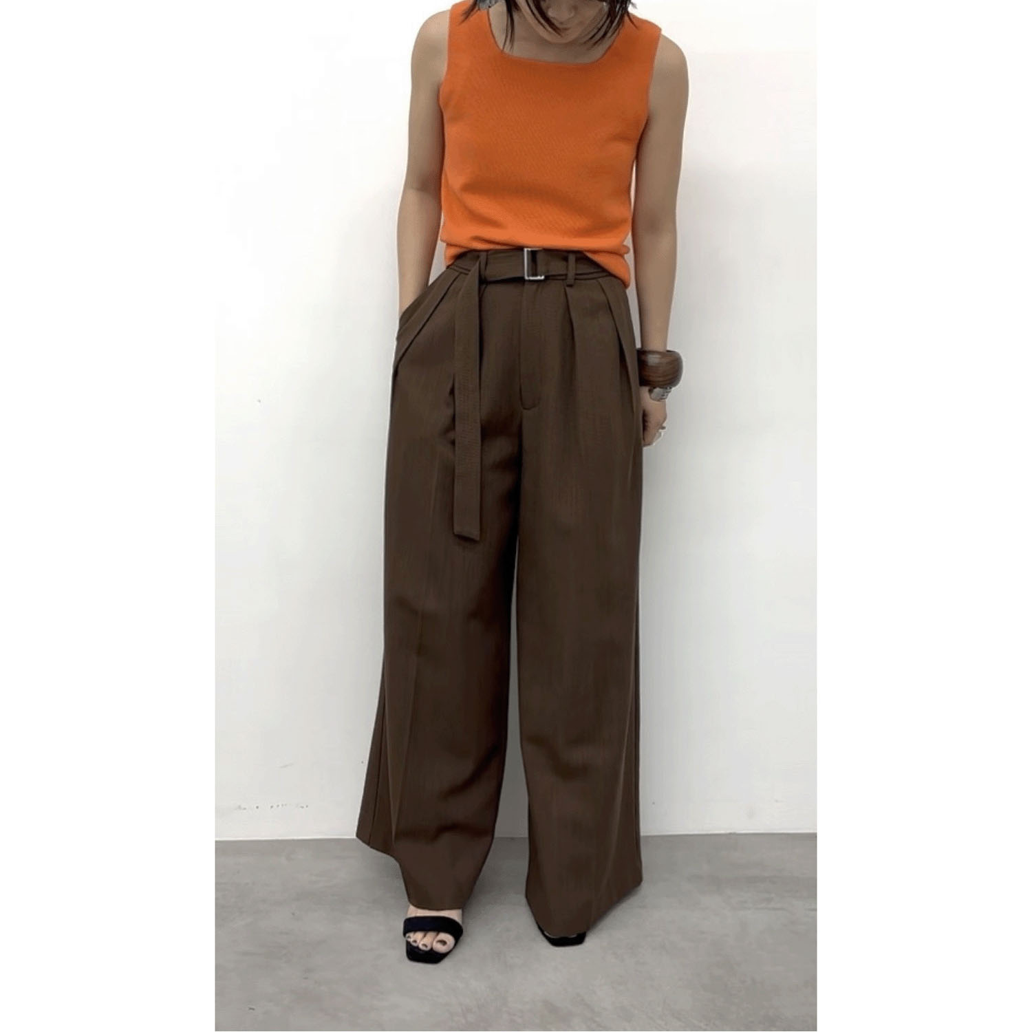 cloche スクエアネックニットタンク - 画像3