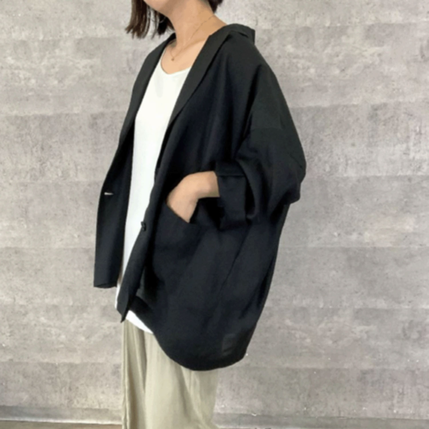 Anna Kerry シアーテーラードジャケット - 画像2