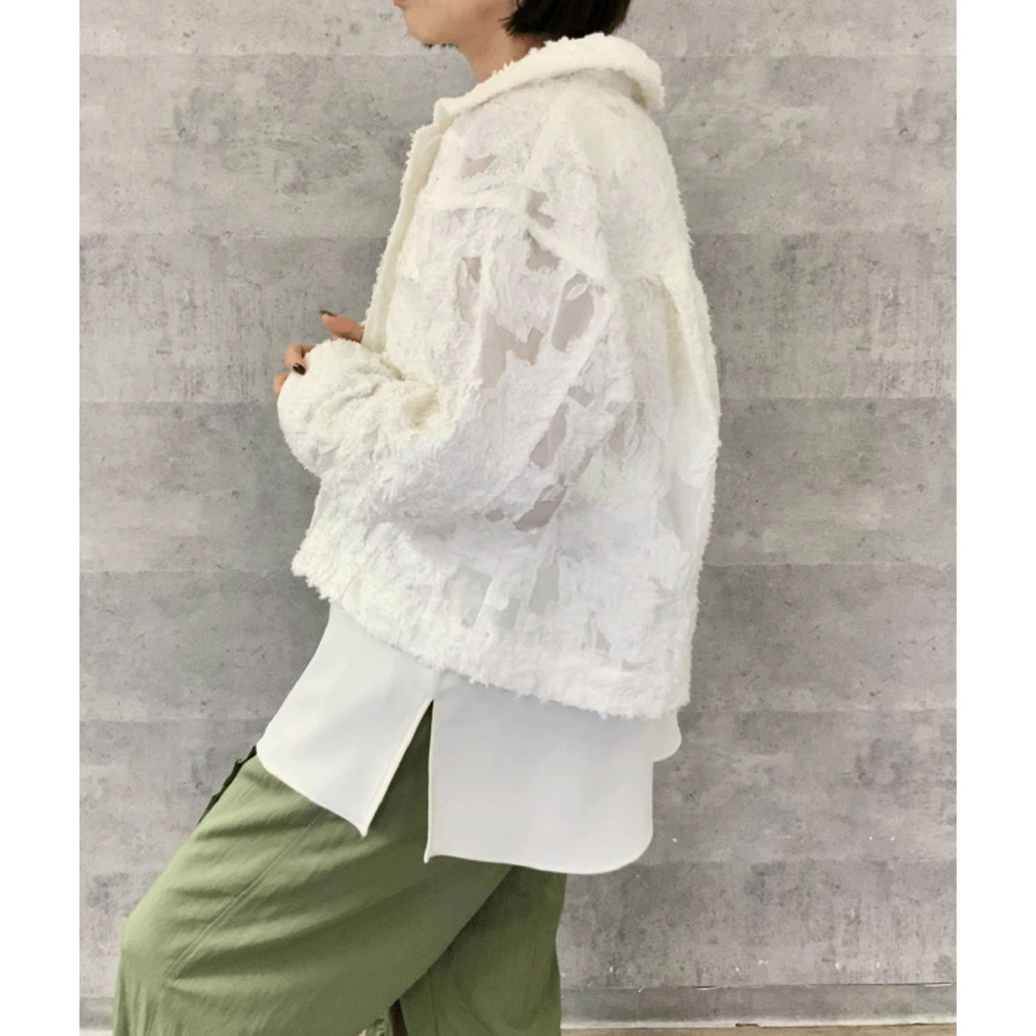 Anna Kerry カットジャカードジャケット - 画像1