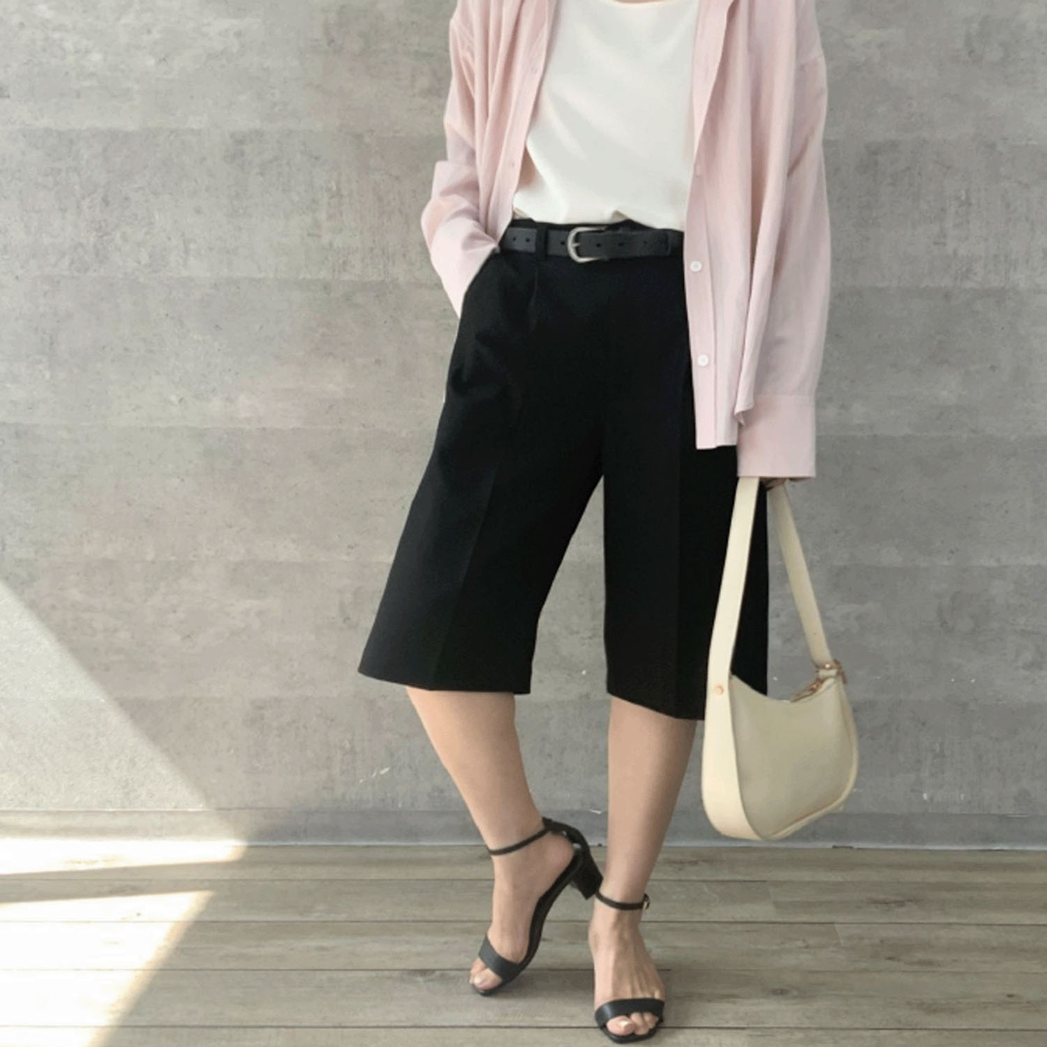 Anna Kerry チノライクハーフパンツ - 画像3