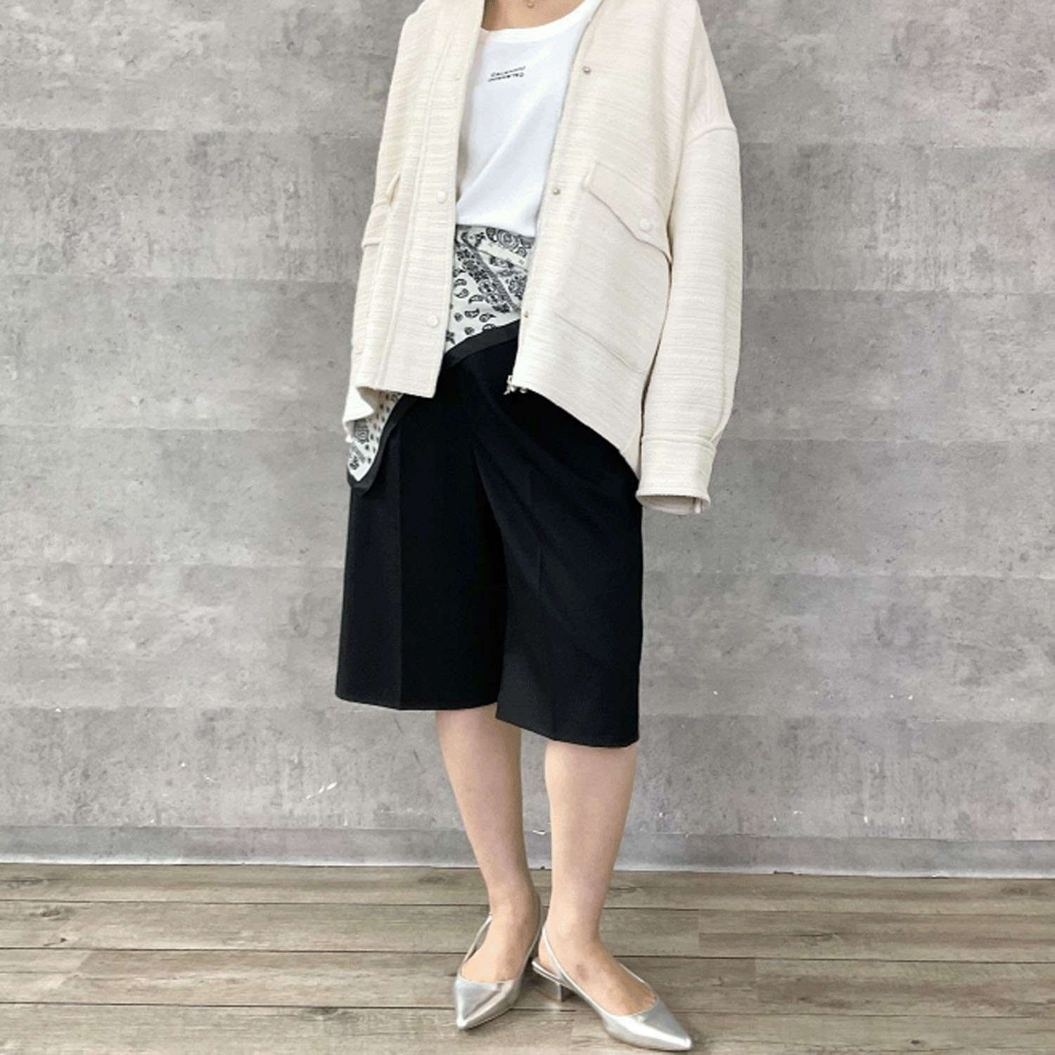 Anna Kerry チノライクハーフパンツ - 画像5