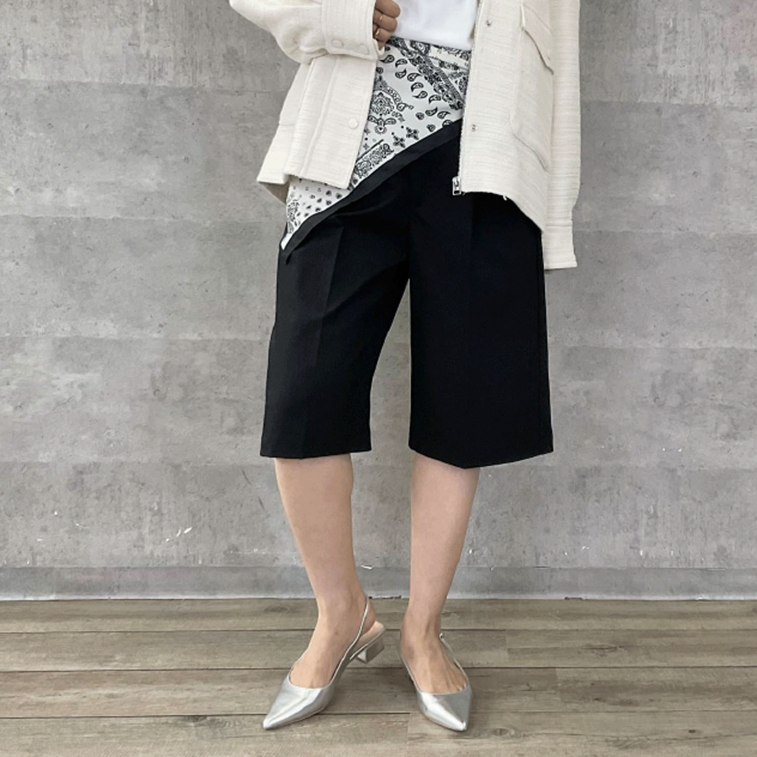 Anna Kerry チノライクハーフパンツ - 画像1