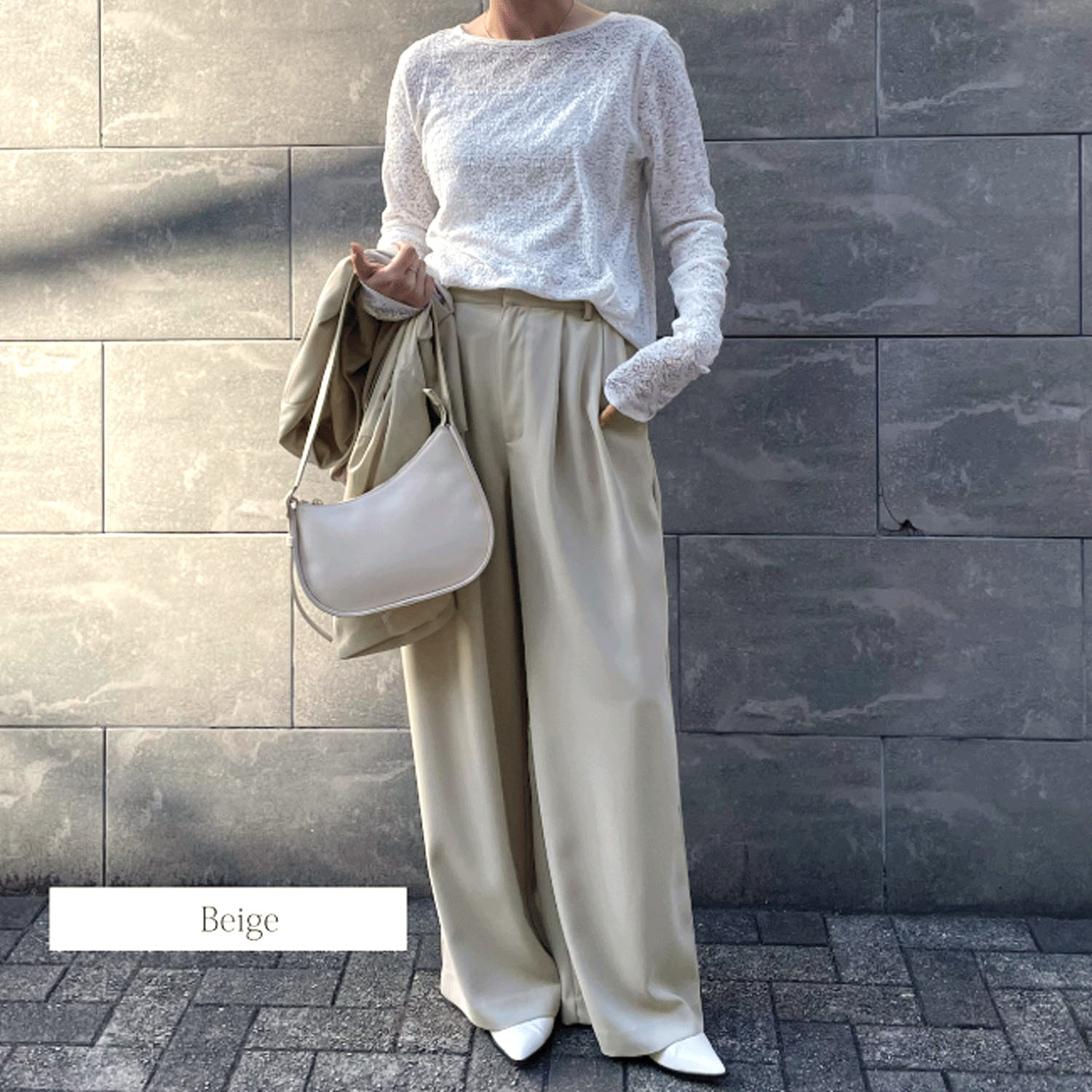 Anna Kerry 2タックワイドパンツ - 画像10