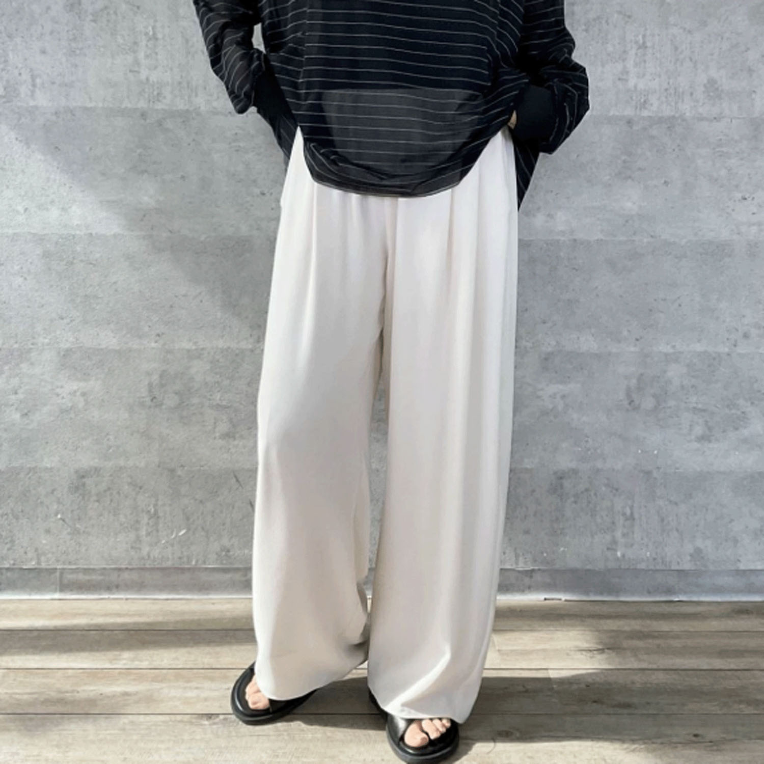 Anna Kerry ダブルタックルーズパンツ - 画像3