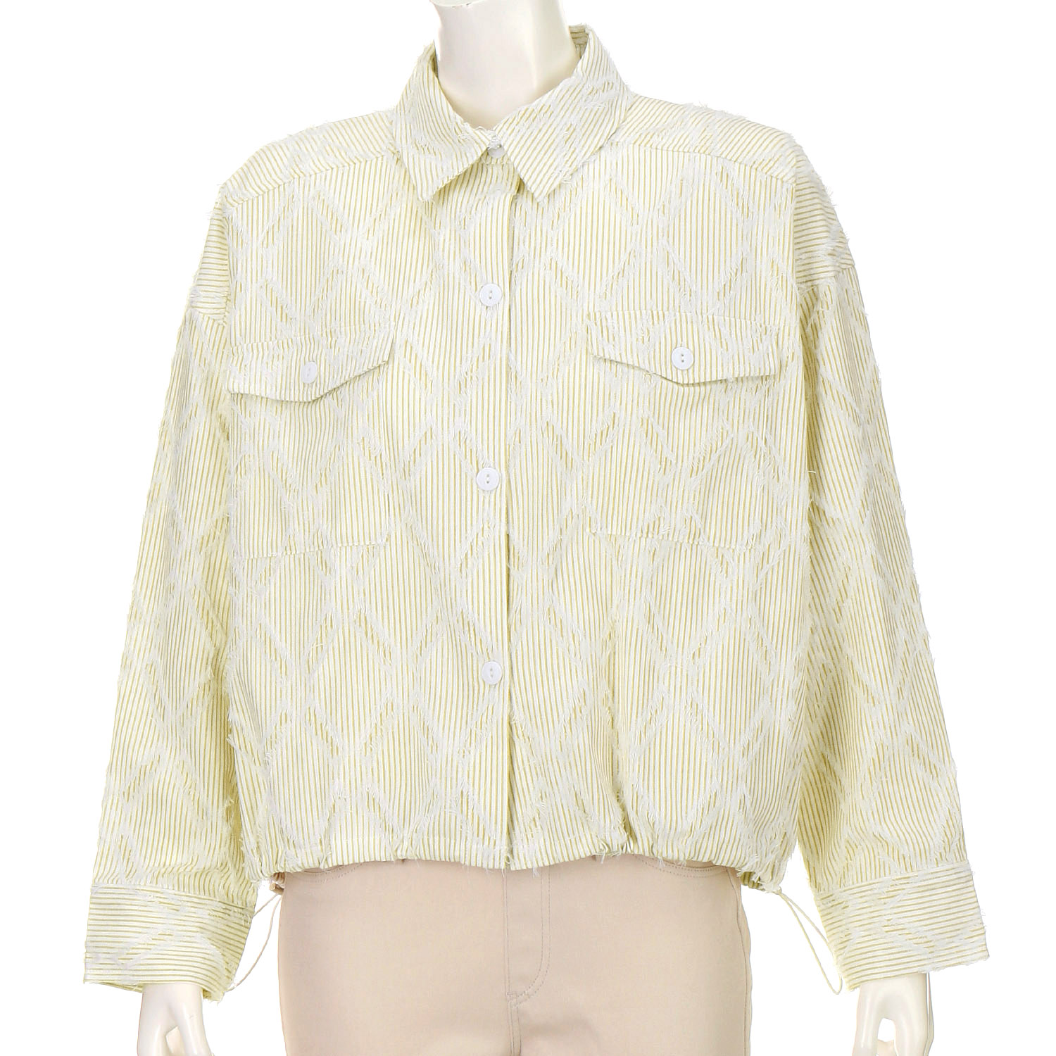 Anna Kerry ストライプシャツブルゾン - 画像2