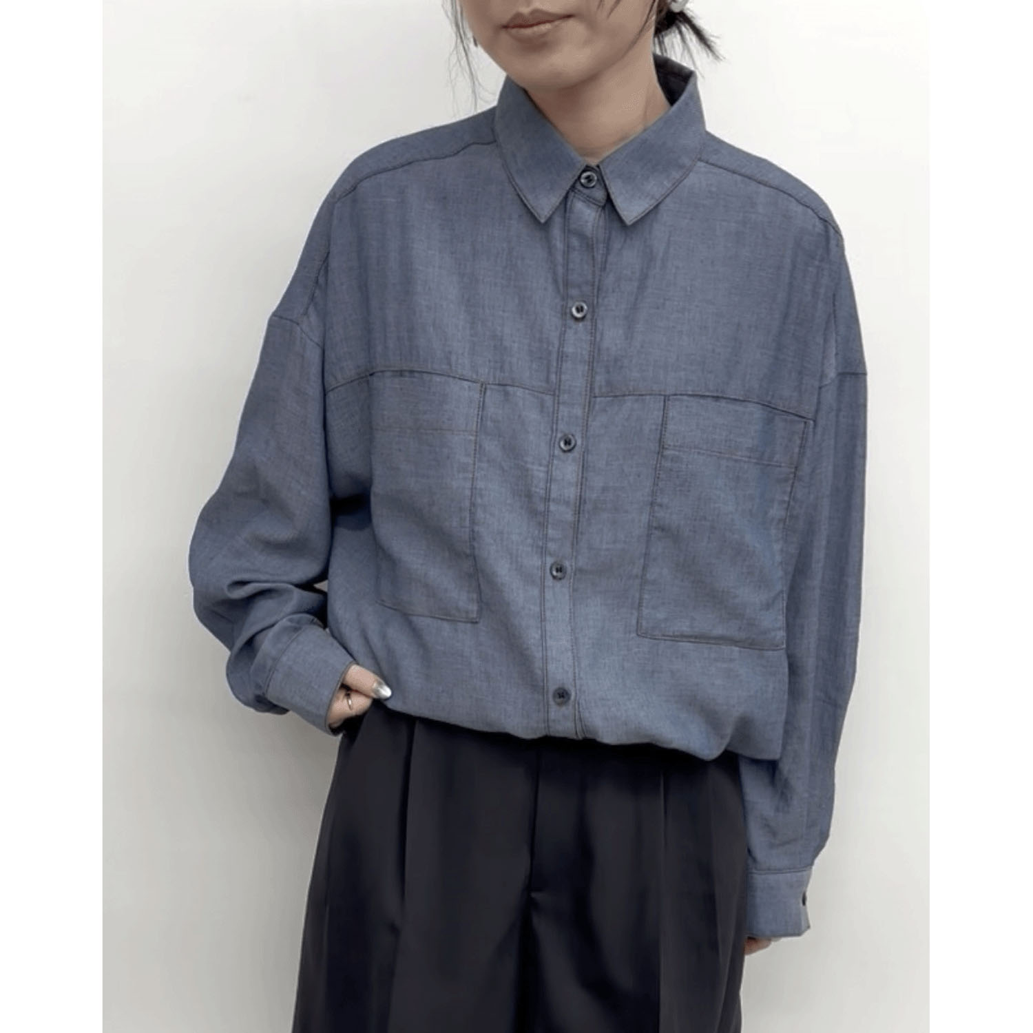cloche ワイドデニムシャツ