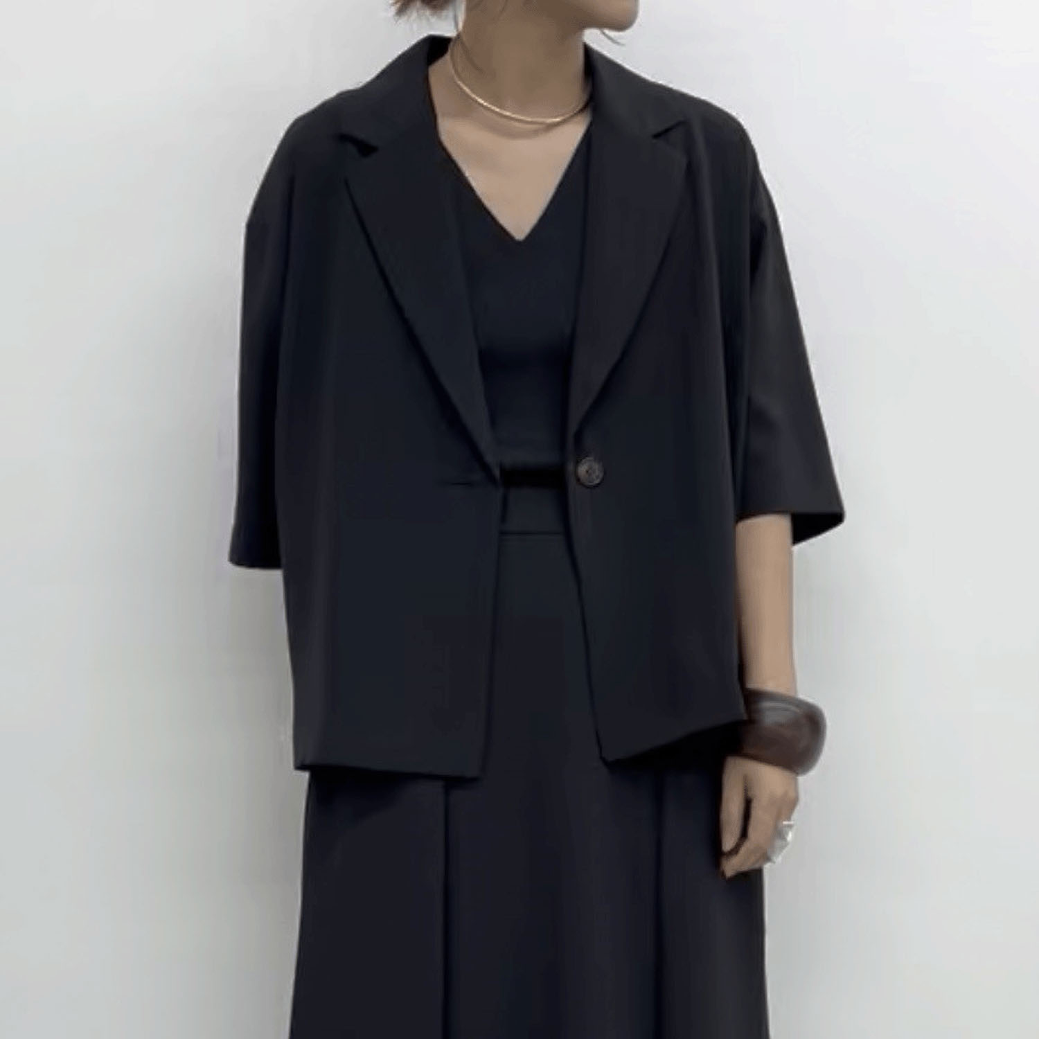 cloche 5分袖テーラードジャケット - 画像1