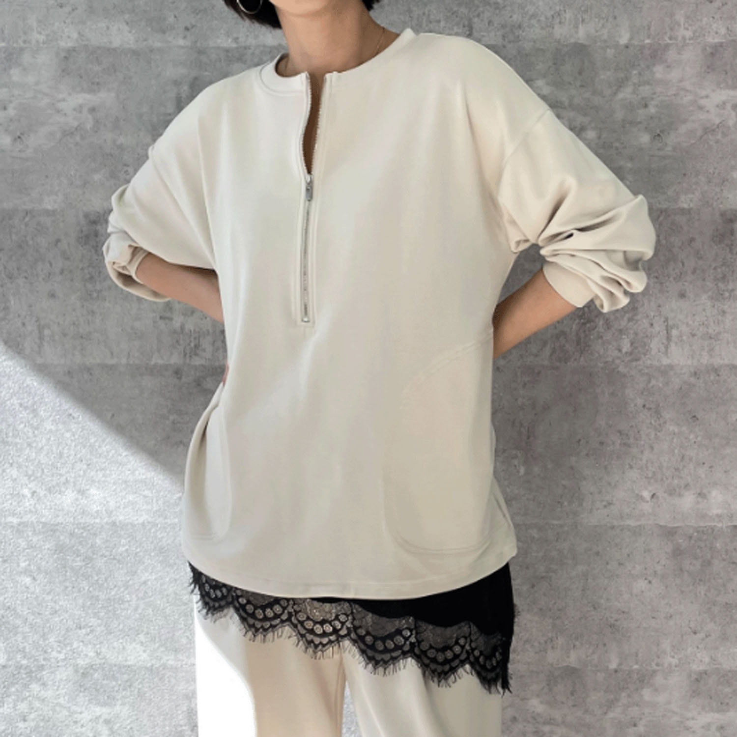 Anna Kerry レースヘムアシンメトリーキャミソール - 画像12