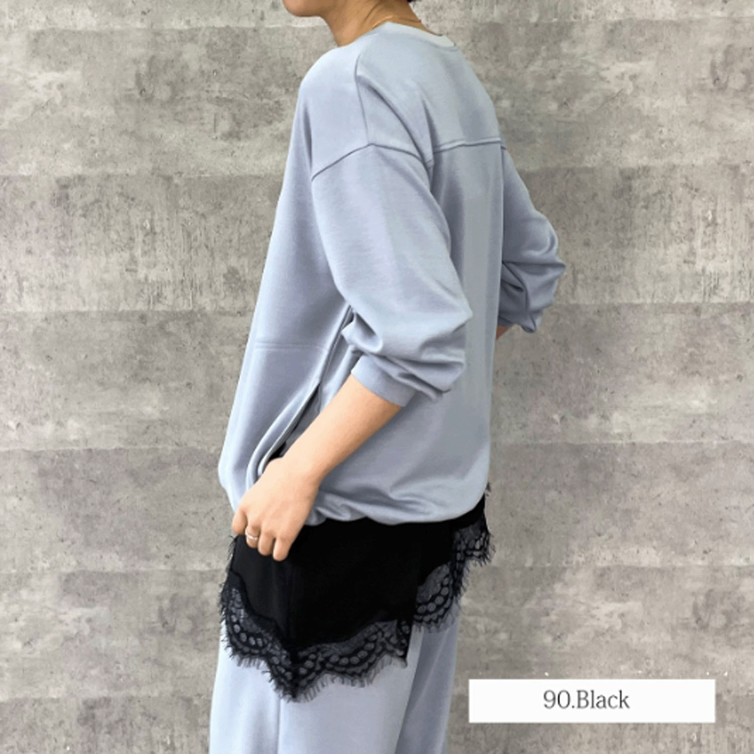 Anna Kerry レースヘムアシンメトリーキャミソール - 画像10