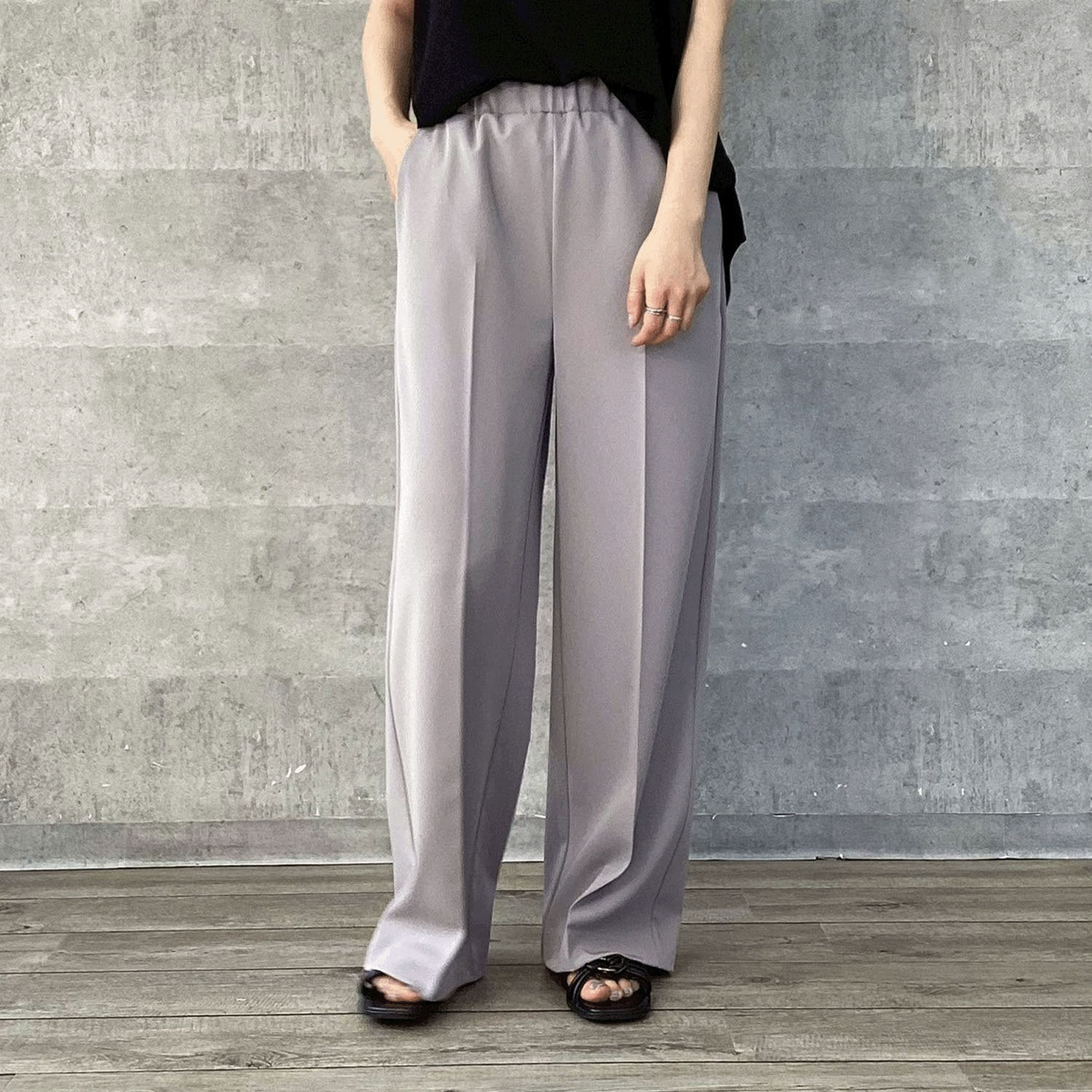 Anna Kerry サマーワイドストレートパンツ - 画像3