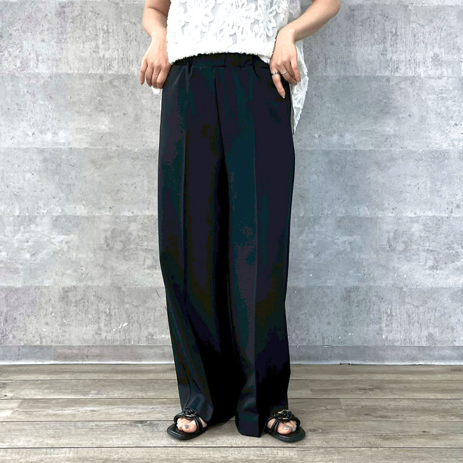 Anna Kerry サマーワイドストレートパンツ - 画像9