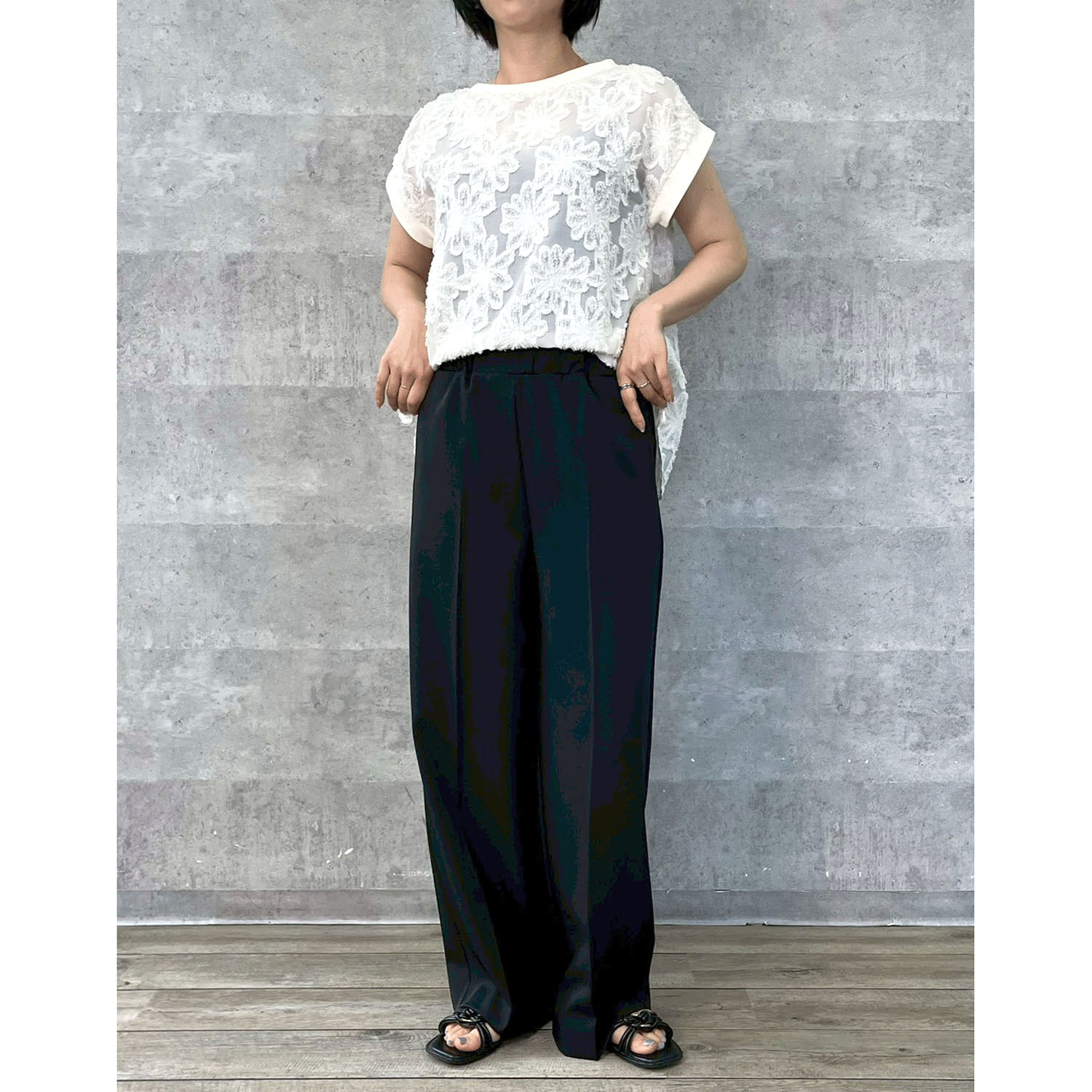 Anna Kerry サマーワイドストレートパンツ - 画像10