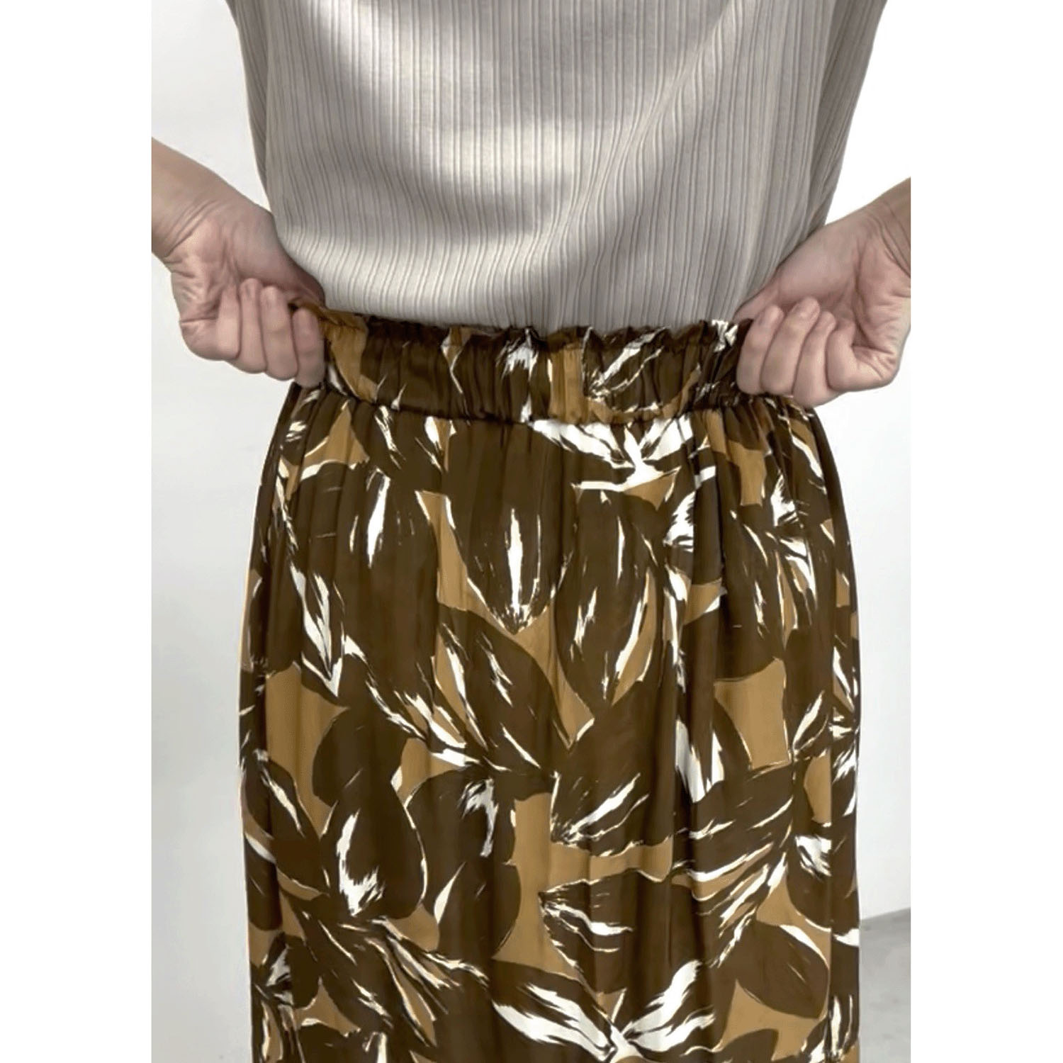 cloche ボタニカル柄スカート - 画像5