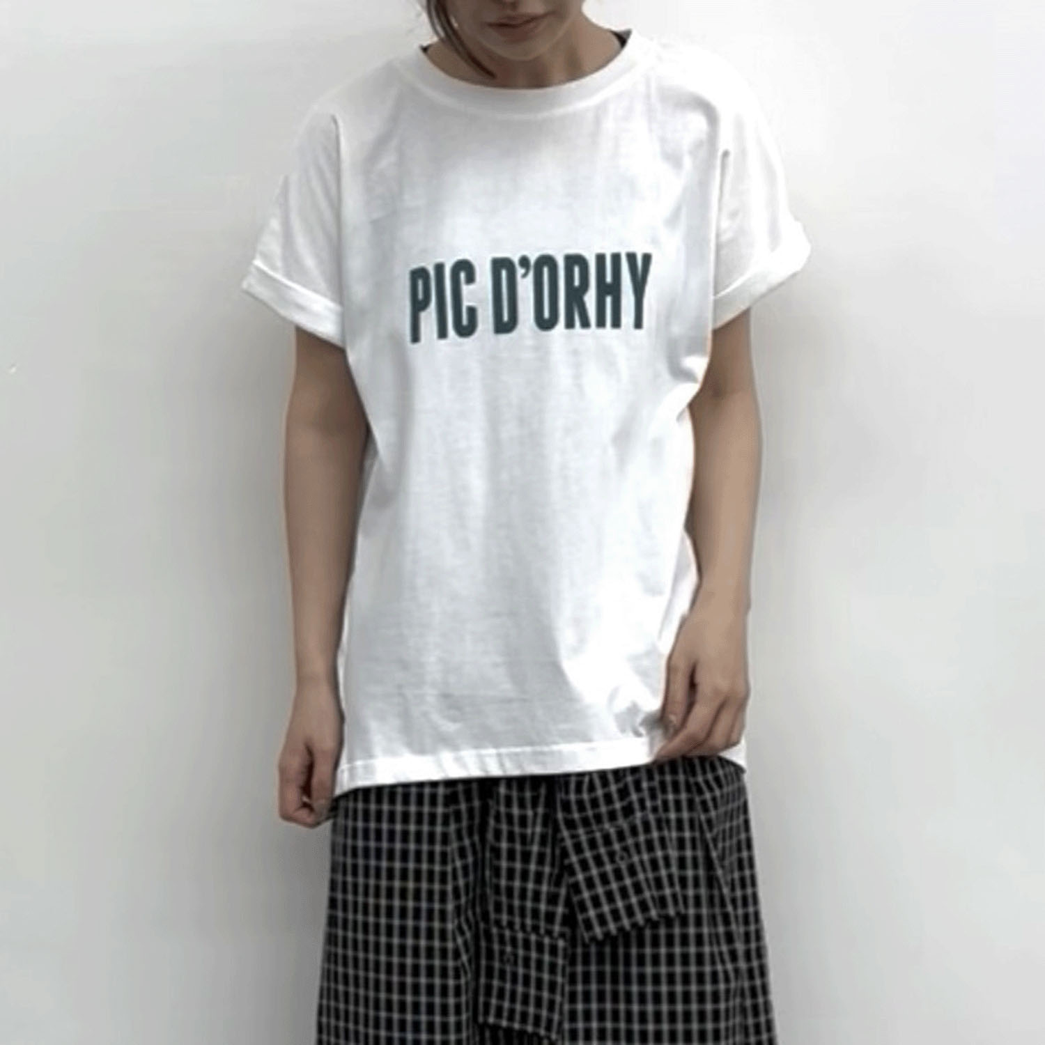 cloche 袖口ロールアップロゴTシャツ - 画像1