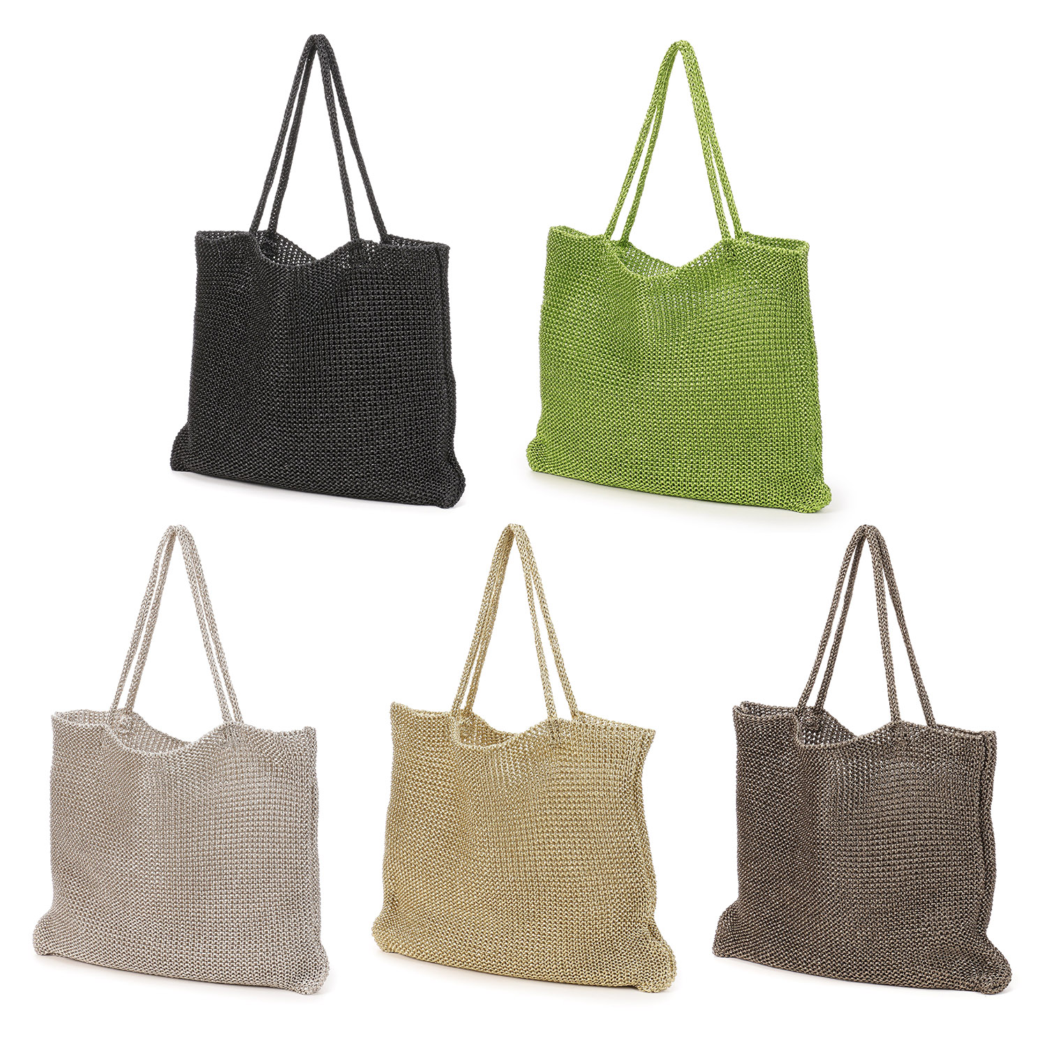 cachecache ラメ糸編みトート - 画像2