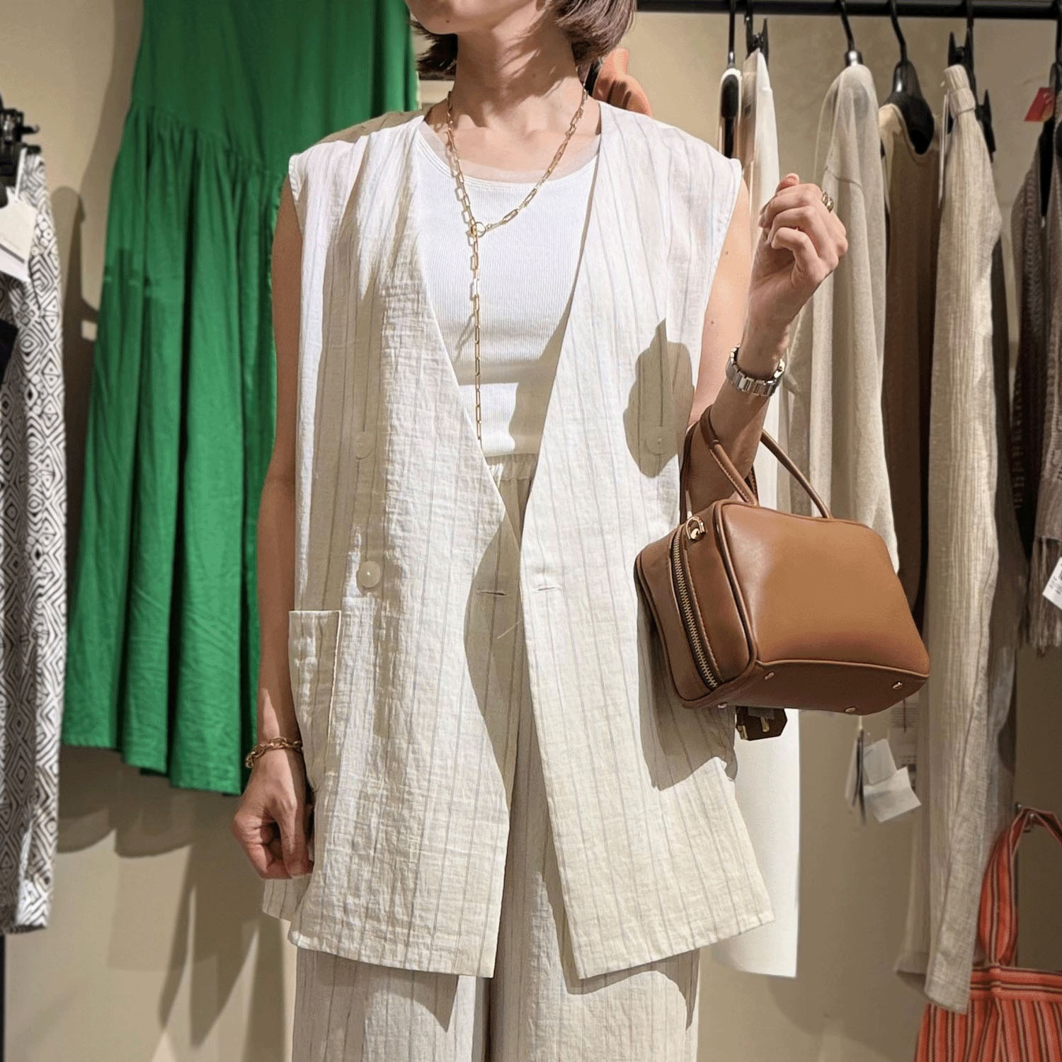 【InstaLive】cachecache チャーム付横長ボストン - 画像2