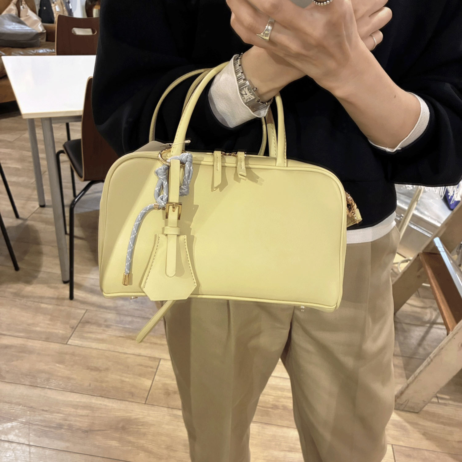 【InstaLive】cachecache チャーム付横長ボストン - 画像16