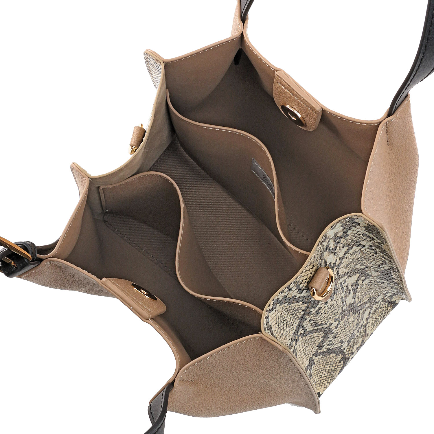 cachecache フェイクレザーショルダーバッグ付スクエアトート - 画像18