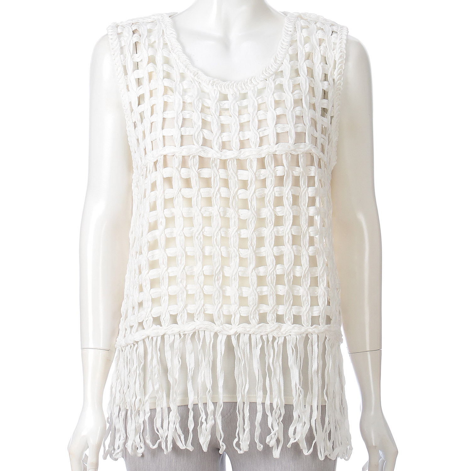 SEVEN SENSE メッシュノースリーブトップス - 画像2