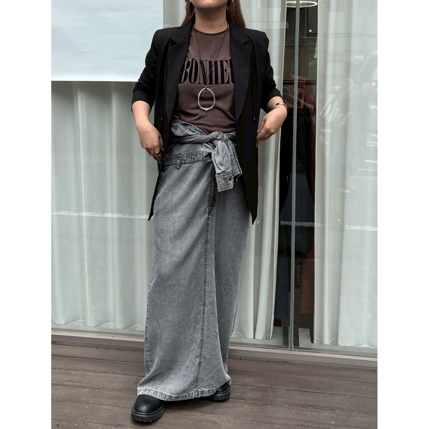 【InstaLive】ROSIEE ソフトな風合いフロッキープリントTシャツ - 画像10