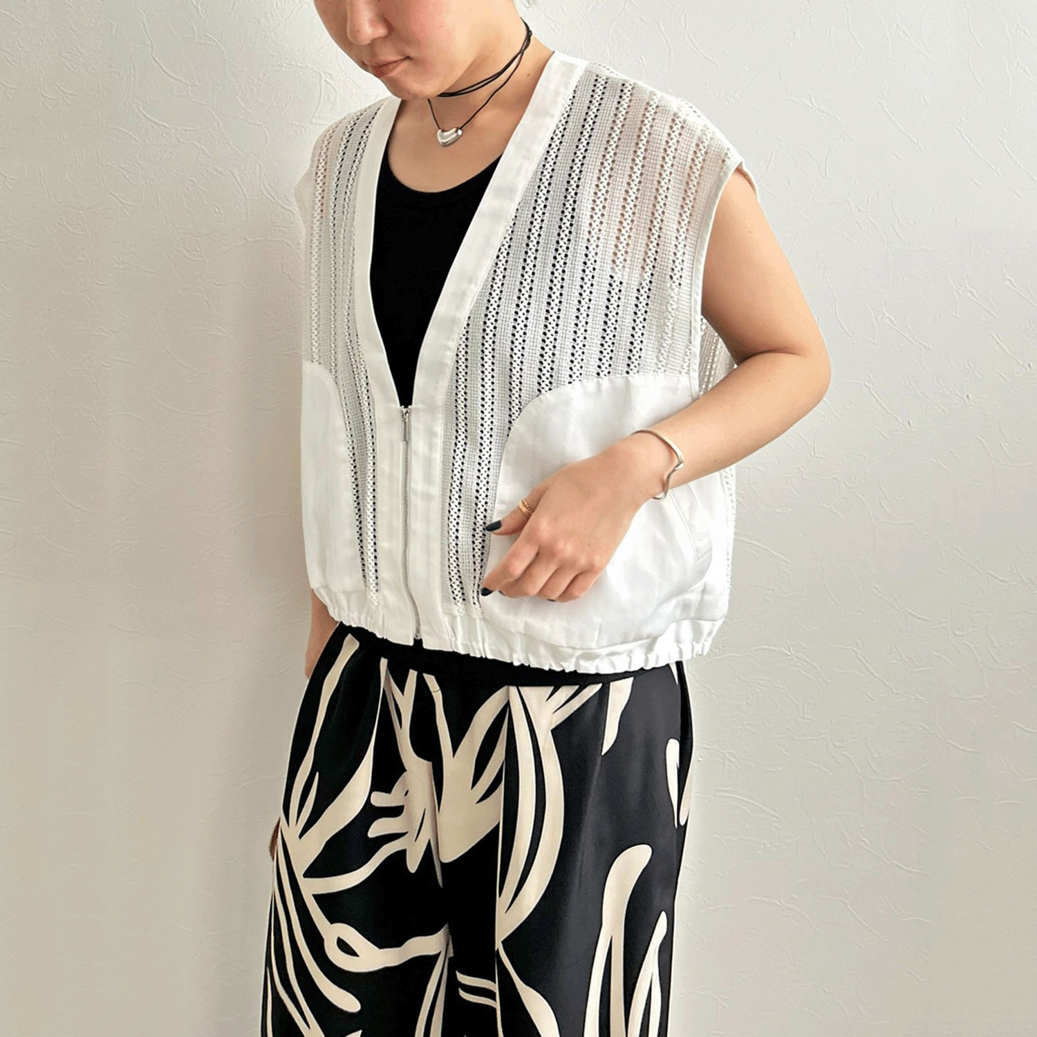 【InstaLive】LHELBIE（レルビエ） ストライプメッシュジレ - 画像22