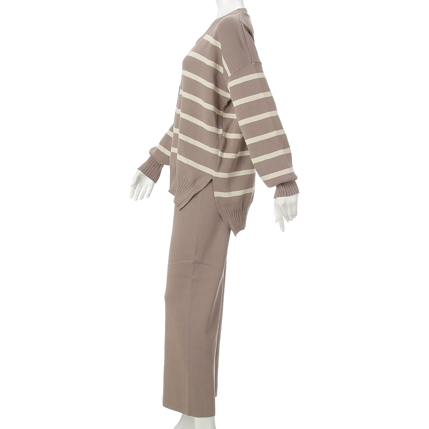 SEVEN SENSE ボーダーカーディガンとパンツのセット - 画像5