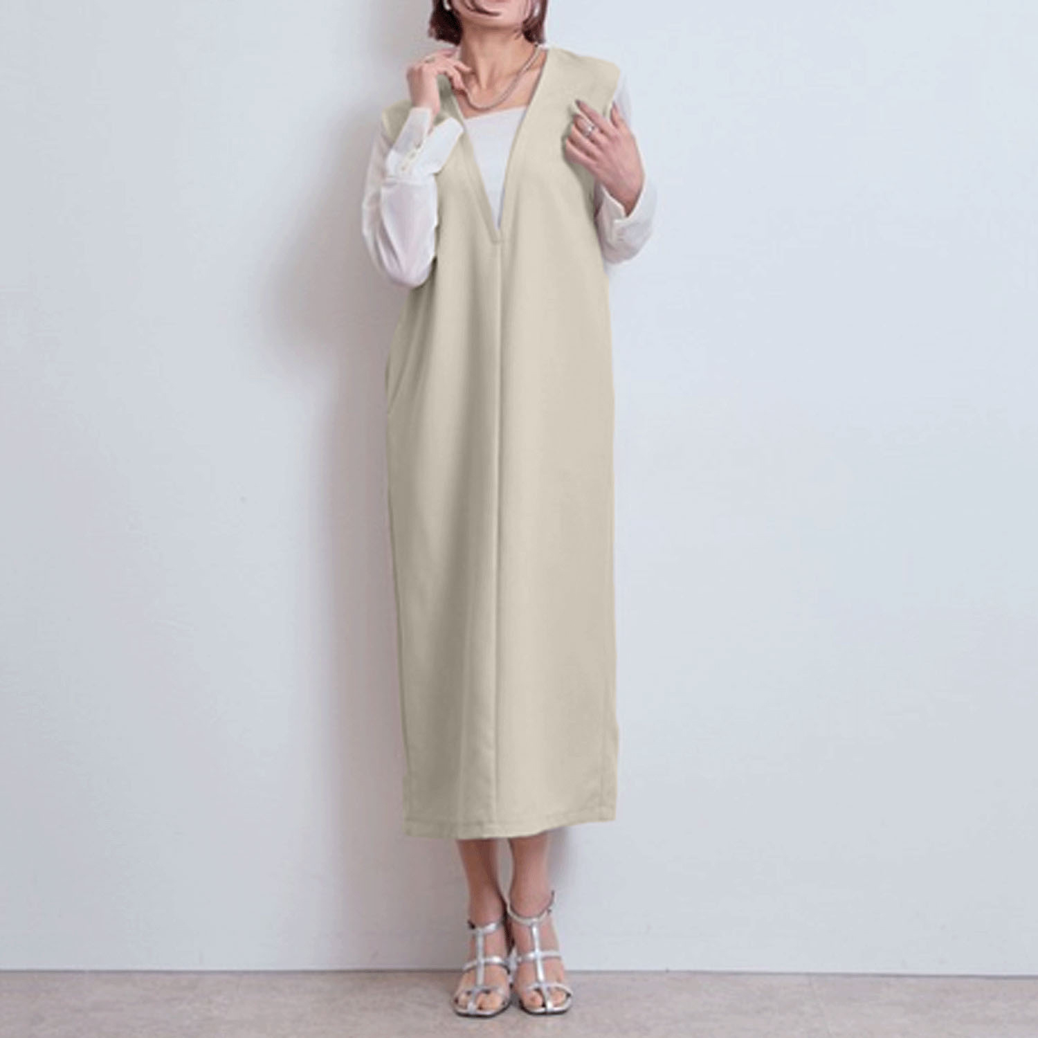 【Insta Live】 LHELBIE  シアースリーブワンピース - 画像8