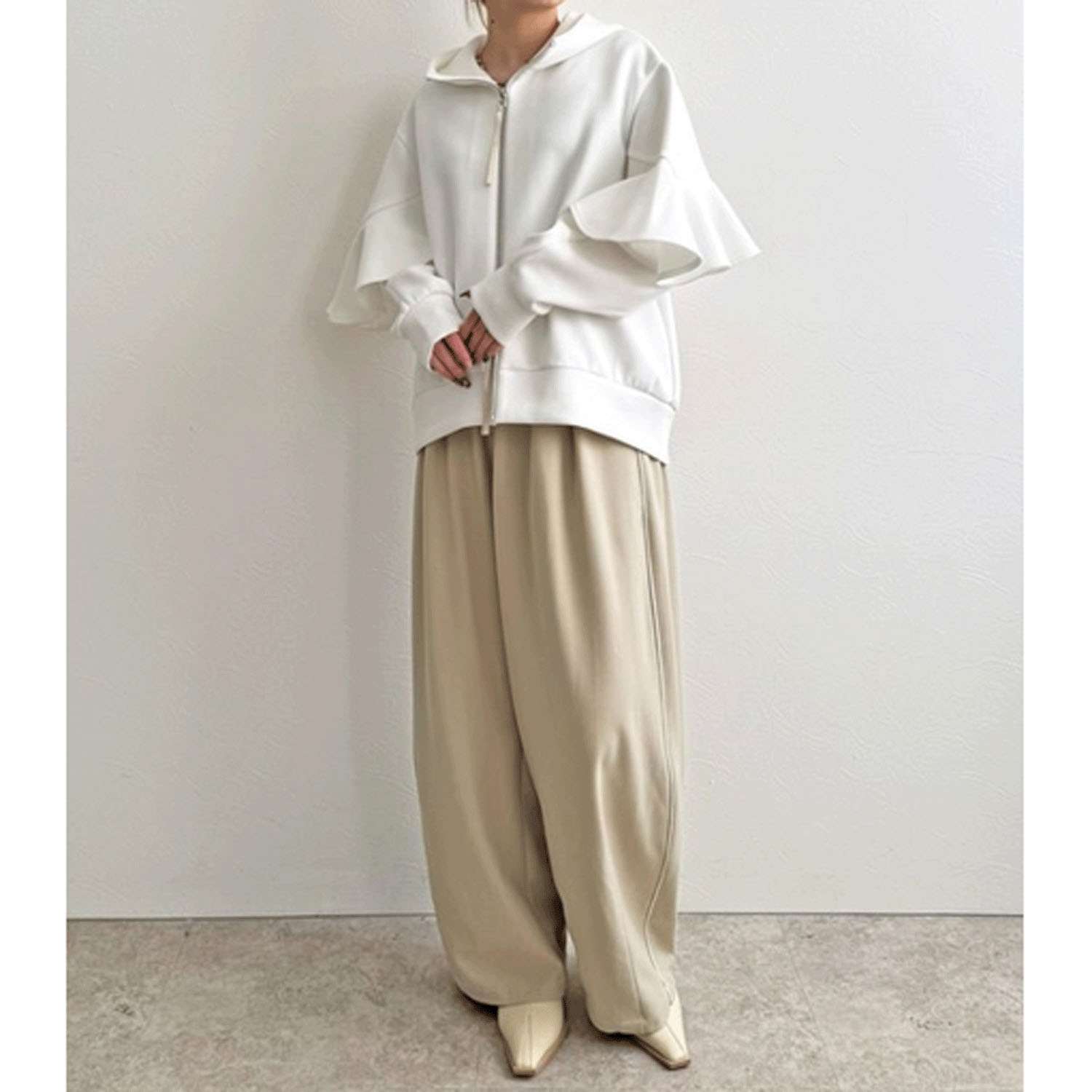 LHELBIE  ラッフルスリーブジップパーカ - 画像13